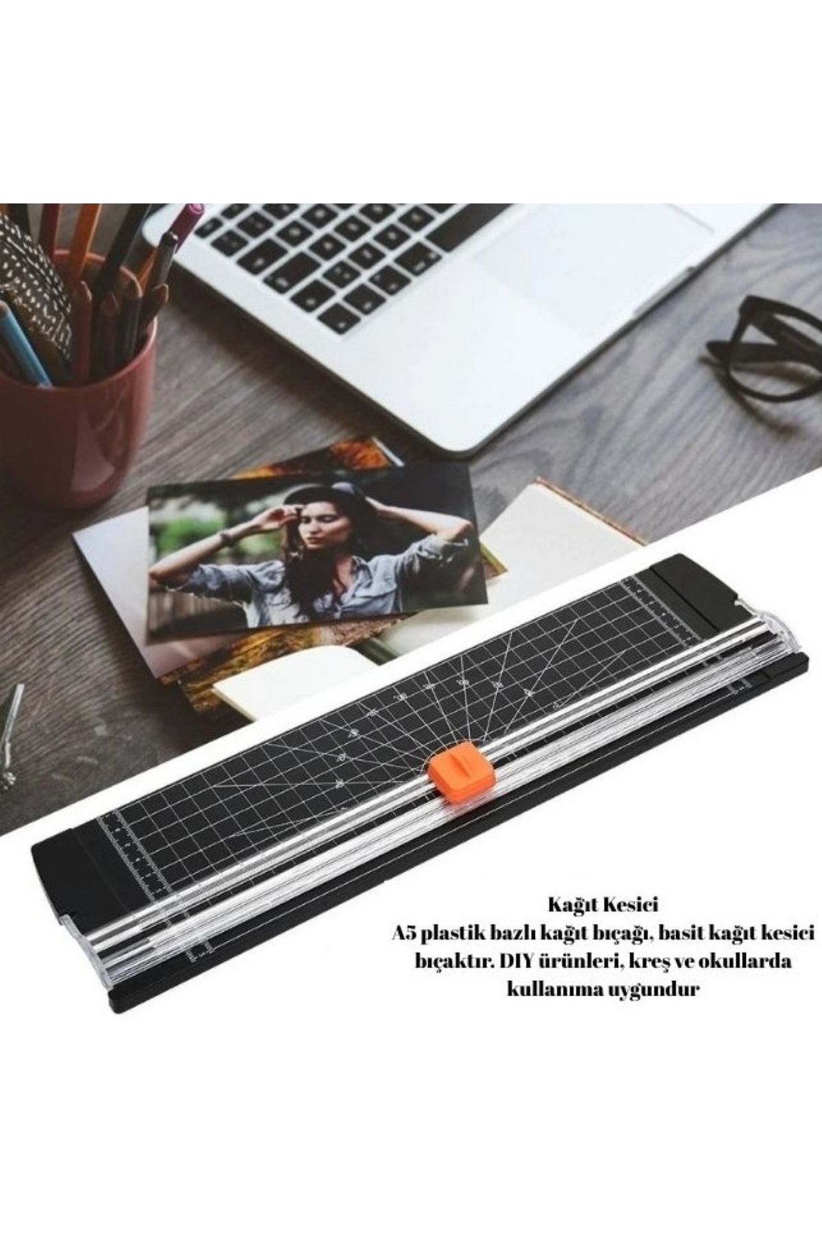 HPYTECH-A4 Paper Trimmer Guillotine Cutter Practical Paper Cutter for Home and Office with Precision Ruler 3