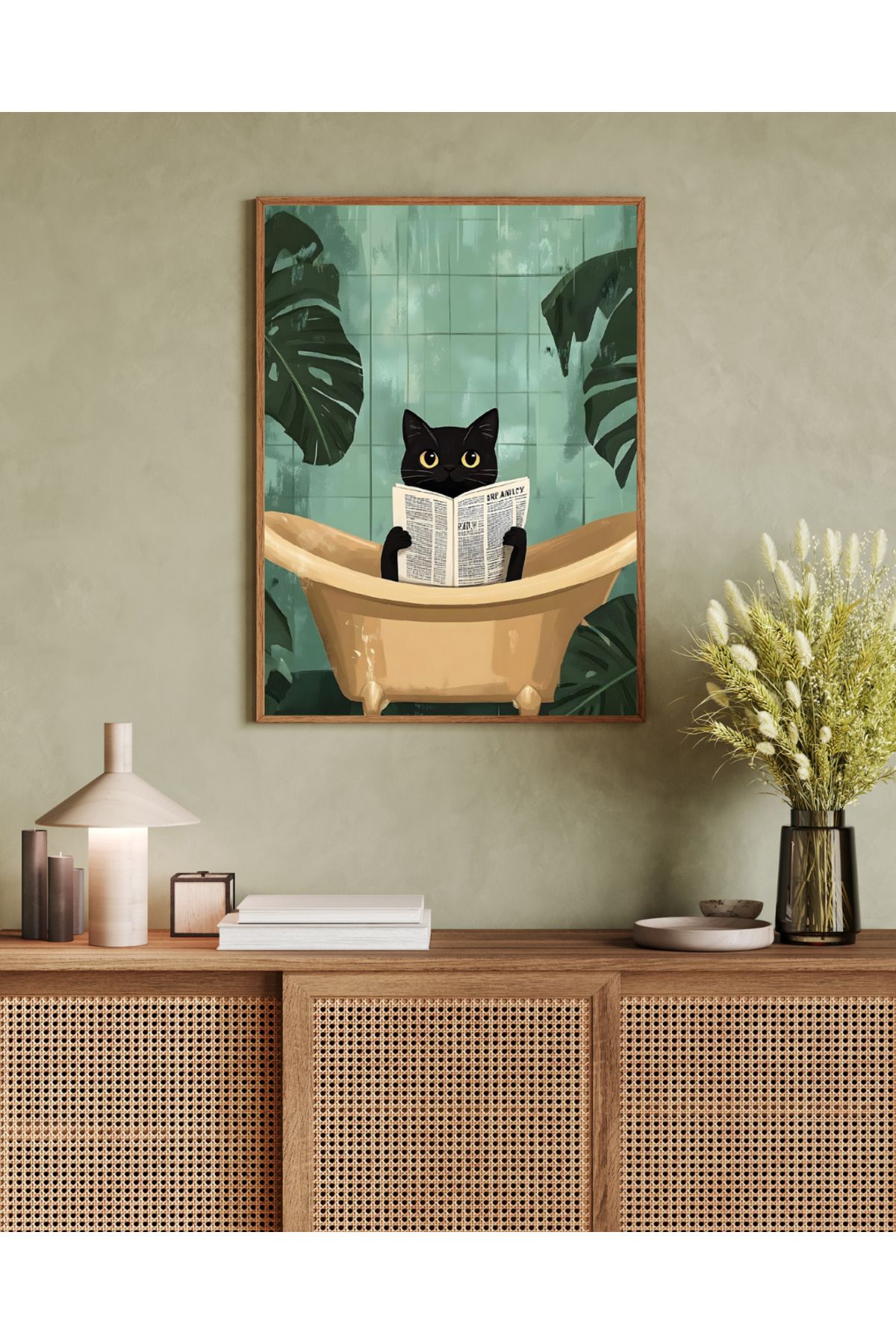 woodhomeworks tek parça salon ofis dekor tablo