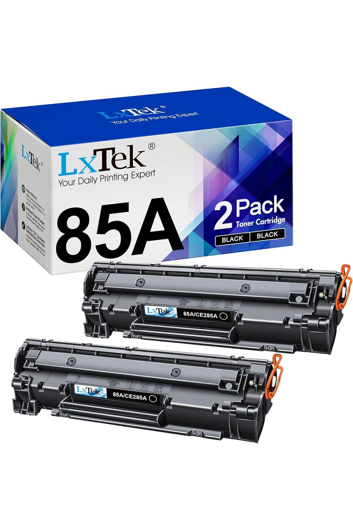 HP CE285A to Compatible with Laserjet Pro P1102W Pro P1109W M1212NF M1217NFW Printer (Black, 2-Pack)