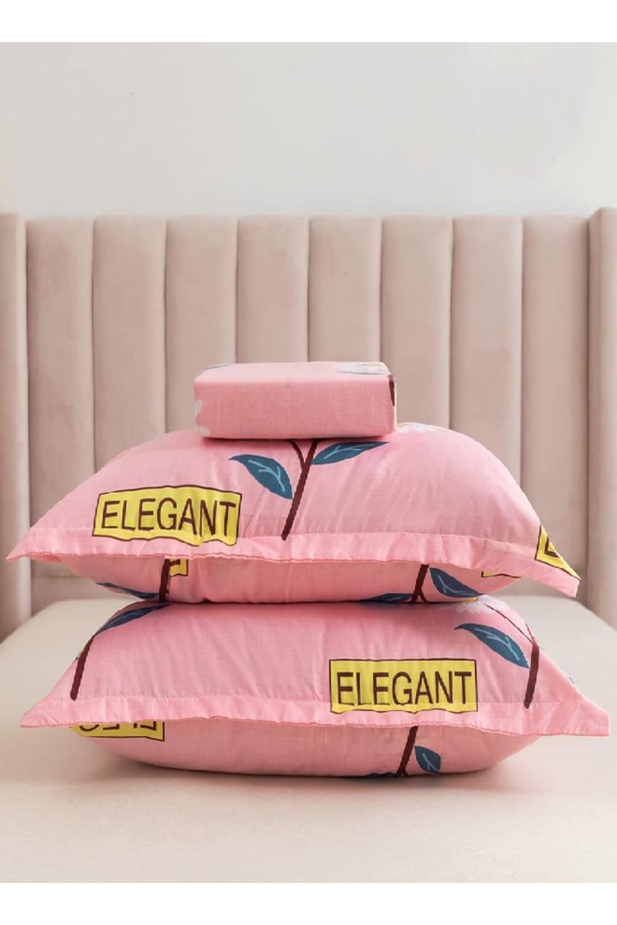RISHAHOME-3-Piece Queen Size Printed Flat Sheet Set – 1 Flat Sheet & 2 Pillow Cases | QATRA 3