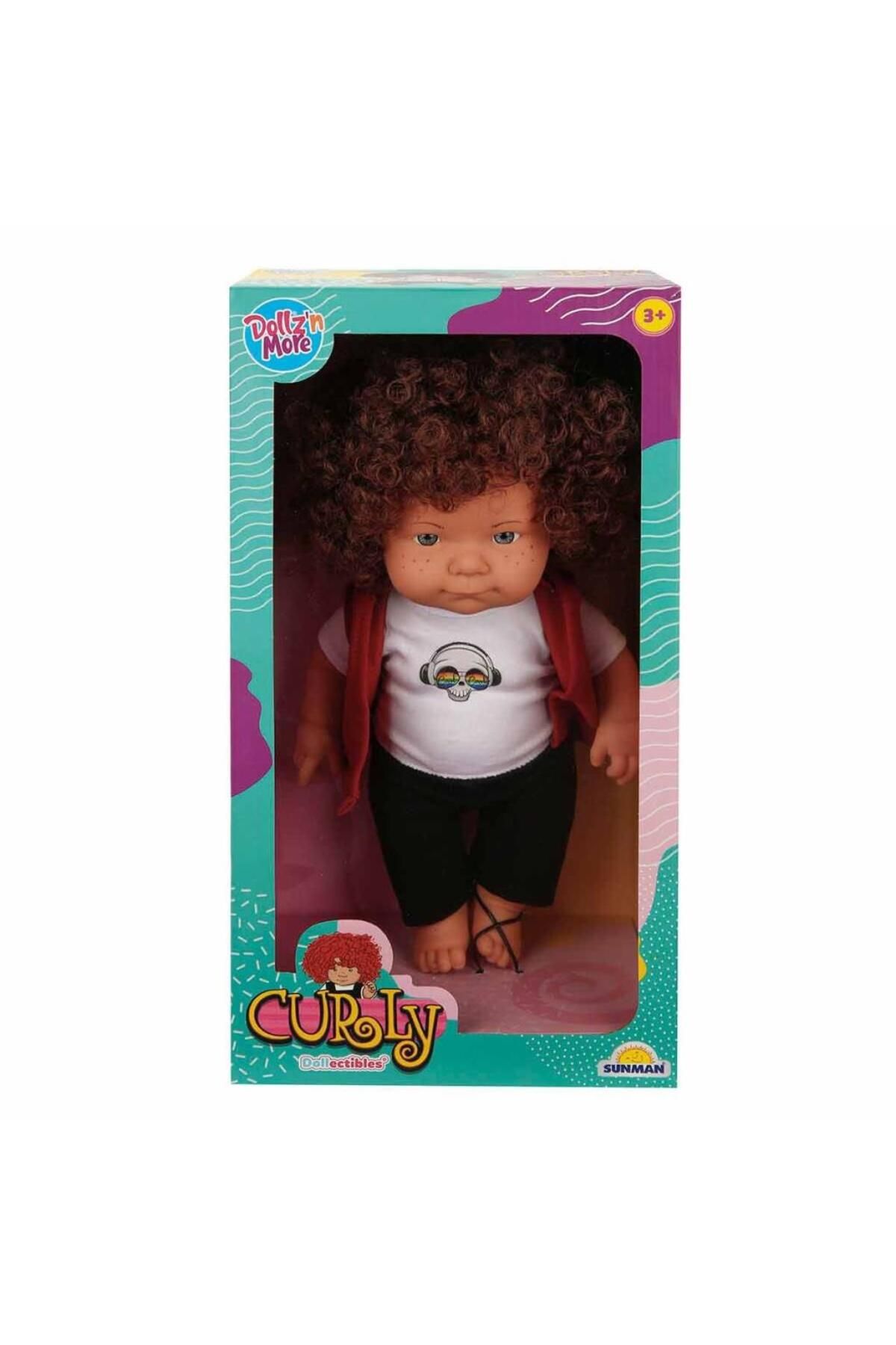 Skygo Kıvırcık Saçlı Curly Bebek 35 cm