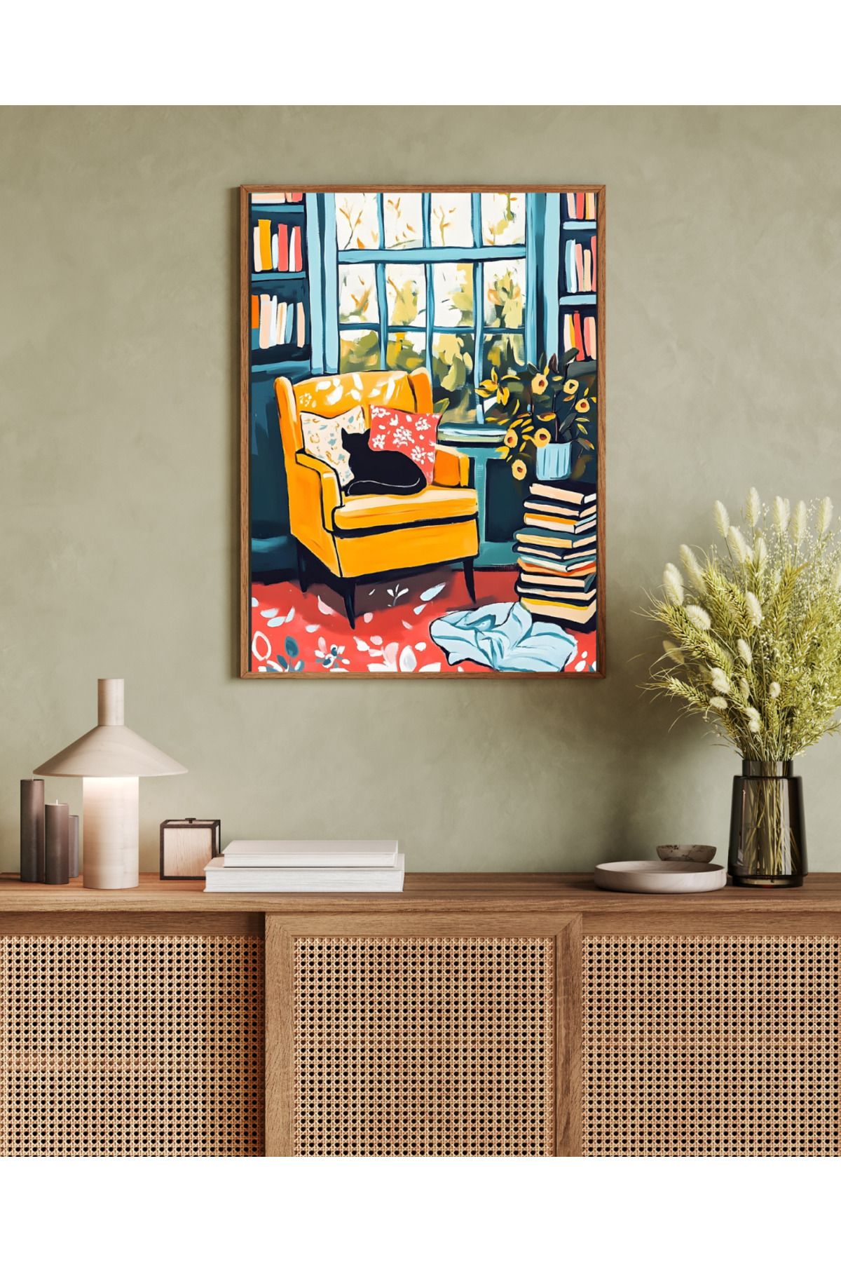 woodhomeworks tek parça salon ofis dekor tablo