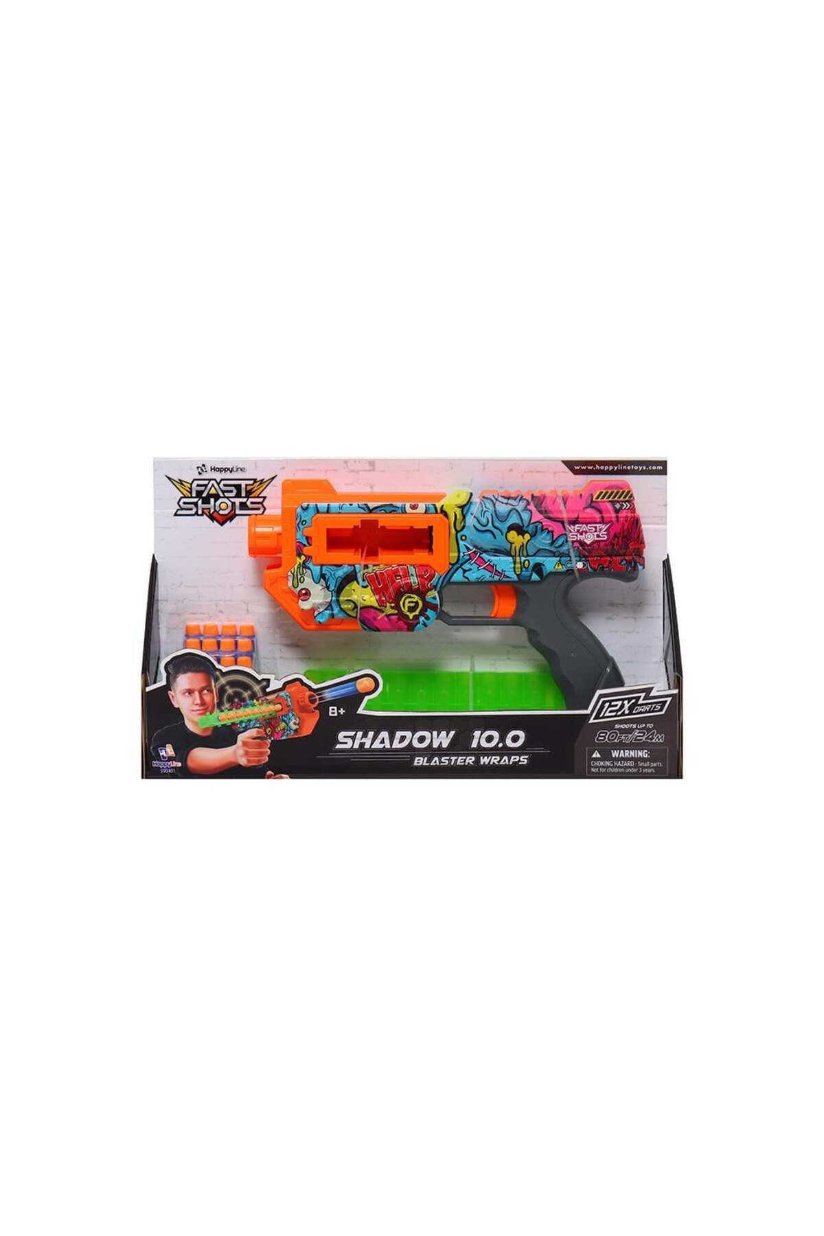 Yumurcak Oyuncak Mega FAST SHOTS - DESENLI DART ATAN TABANCA 12'LI