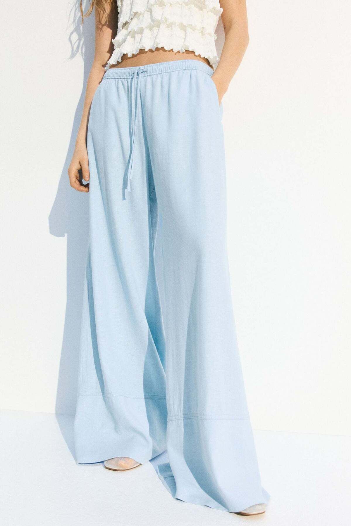 H&M-Linen-blend drawstring trousers 5