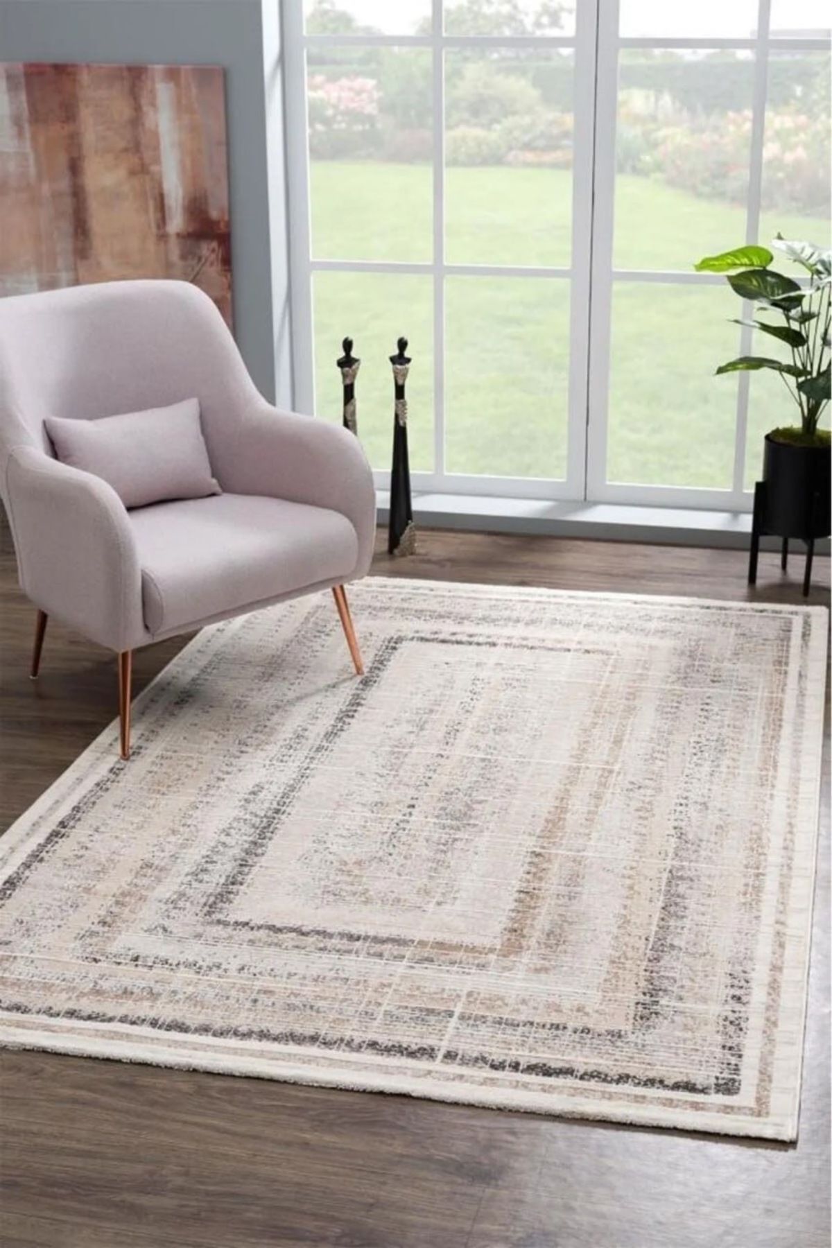 Andromeda ELLİZA POLYESTER MODERN ESKİTME DESENLİ SALON MEKAN ODA HALISI