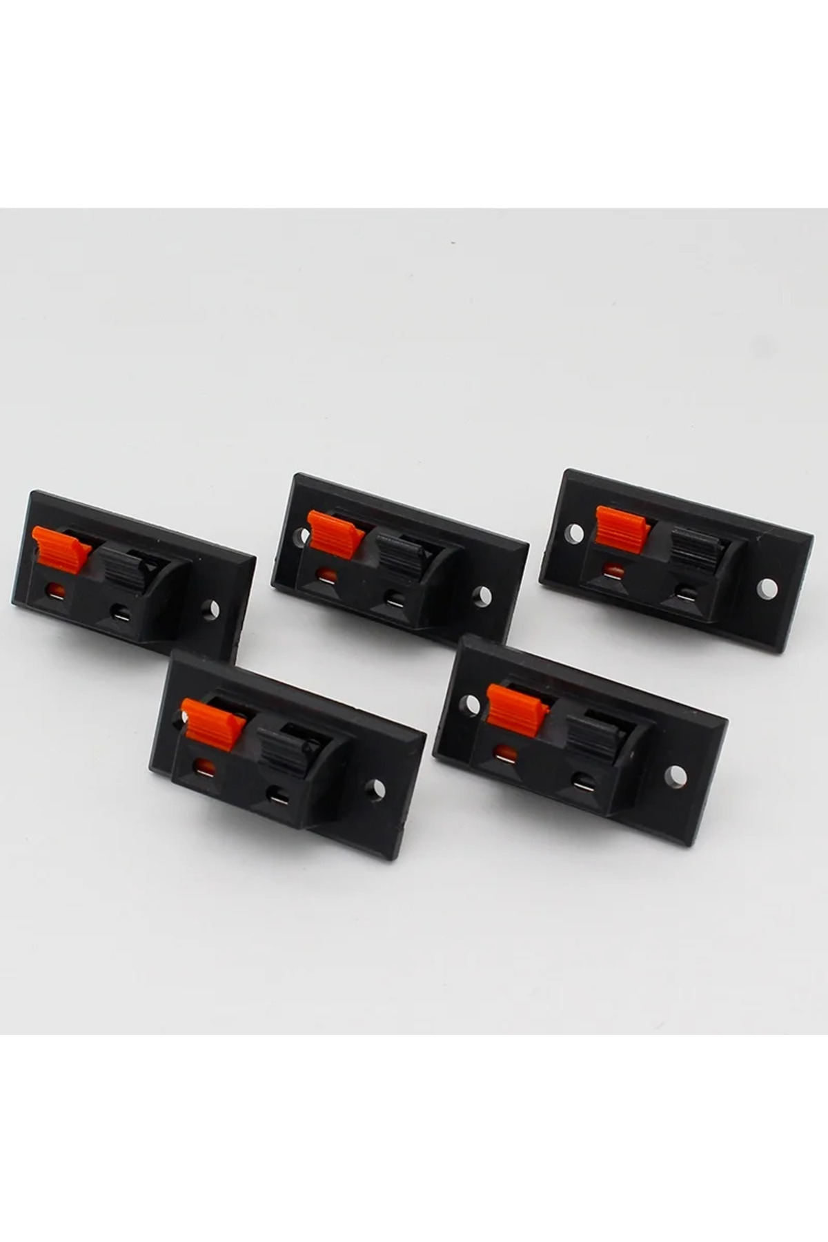 Choice-5pcs 2 Positions Connector Terminal Push In Jack Spring Load Audio Speaker Terminals 2