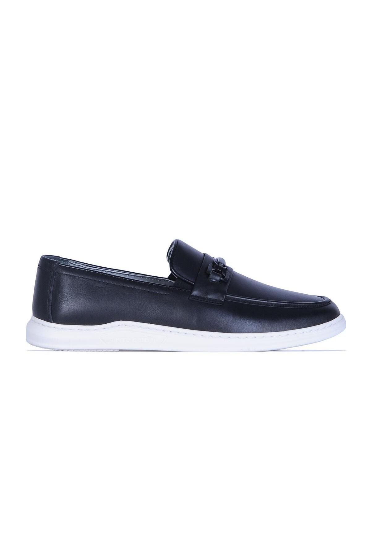 Pierre Cardin 191074 Premıum Siyah Erkek Deri Loafer Ayakkabı