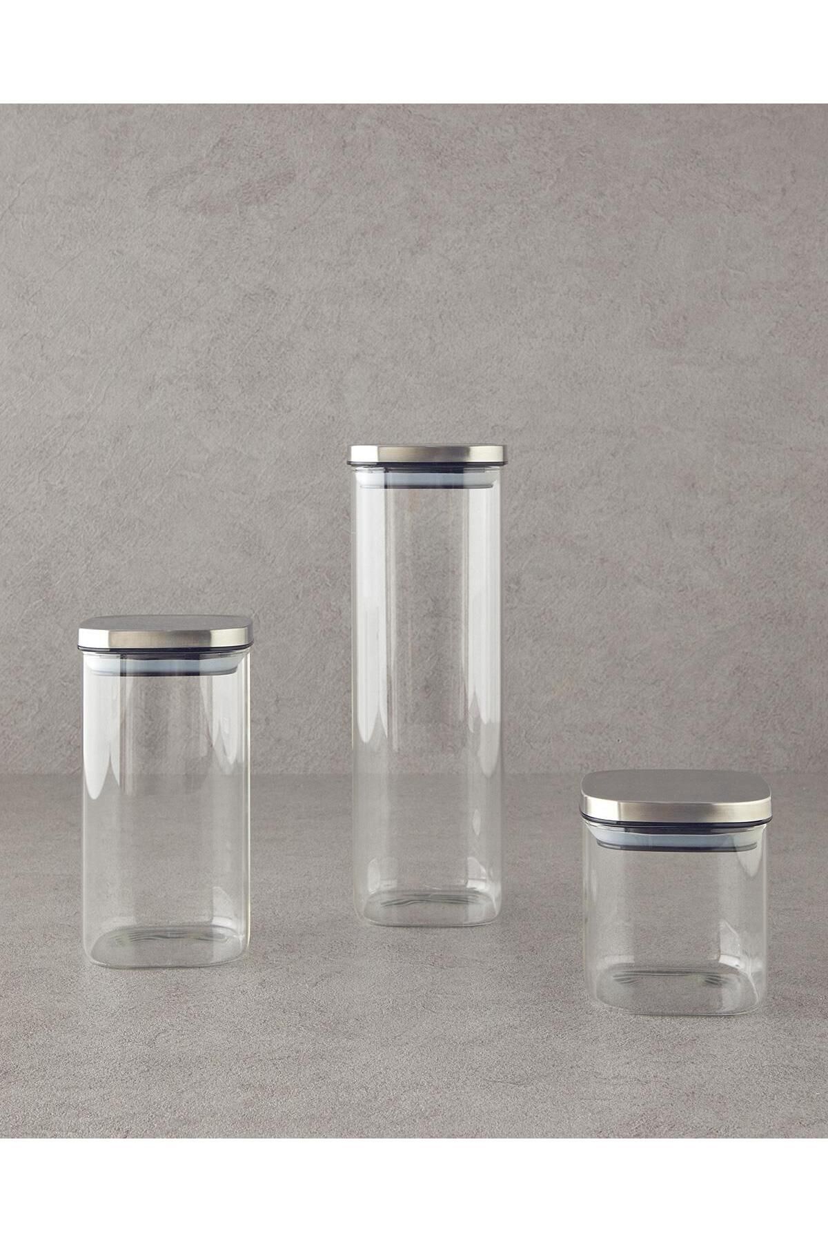 English Home-All Fresh Square Borosilicate Food Container Transparent 1300ml 4
