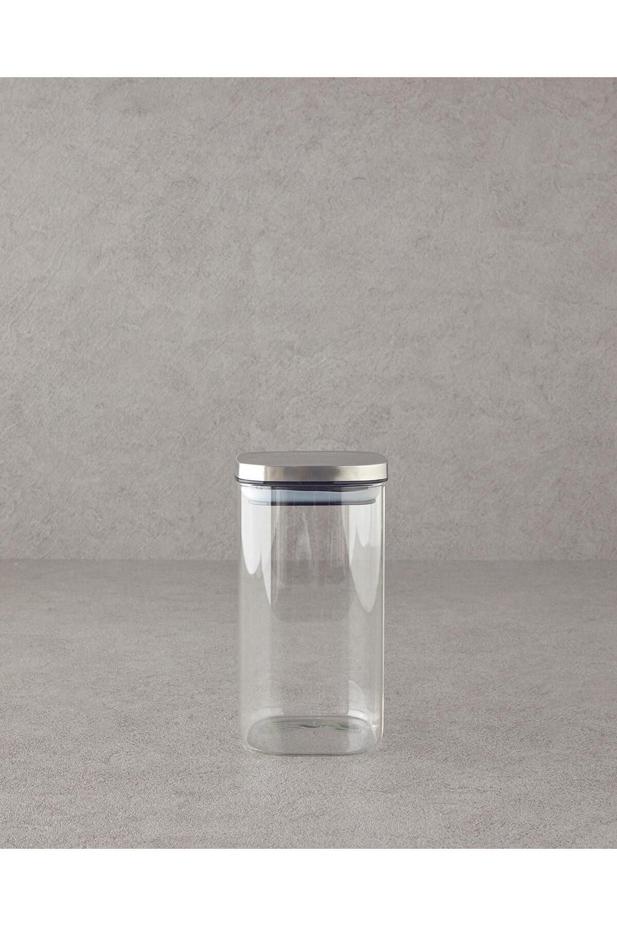 English Home All Fresh Square Borosilikat Erzak Kabı Şeffaf 1300ml