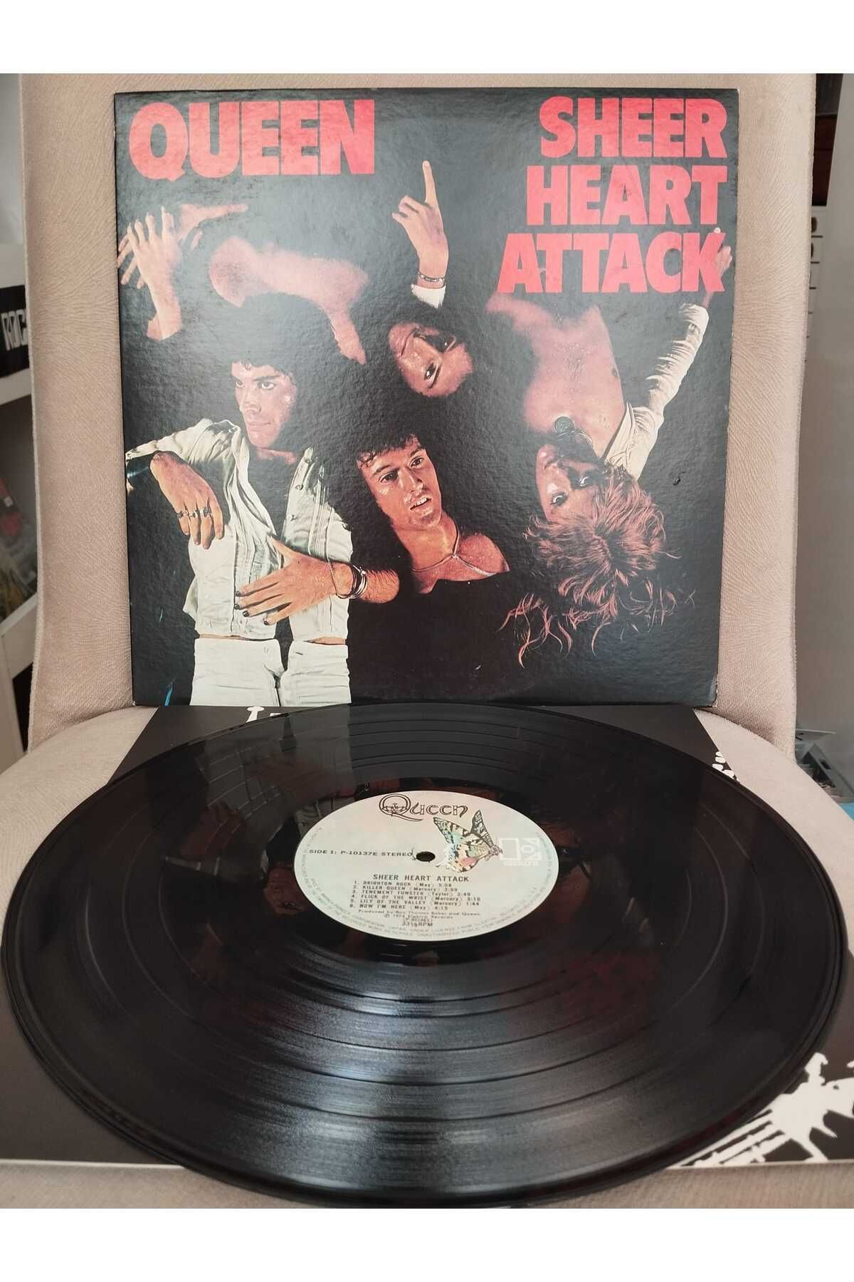 Plakperest QUEEN - Sheer Heart Attack - 1975 Japonya Basım - 33 lük LP Plak Albüm-2.EL