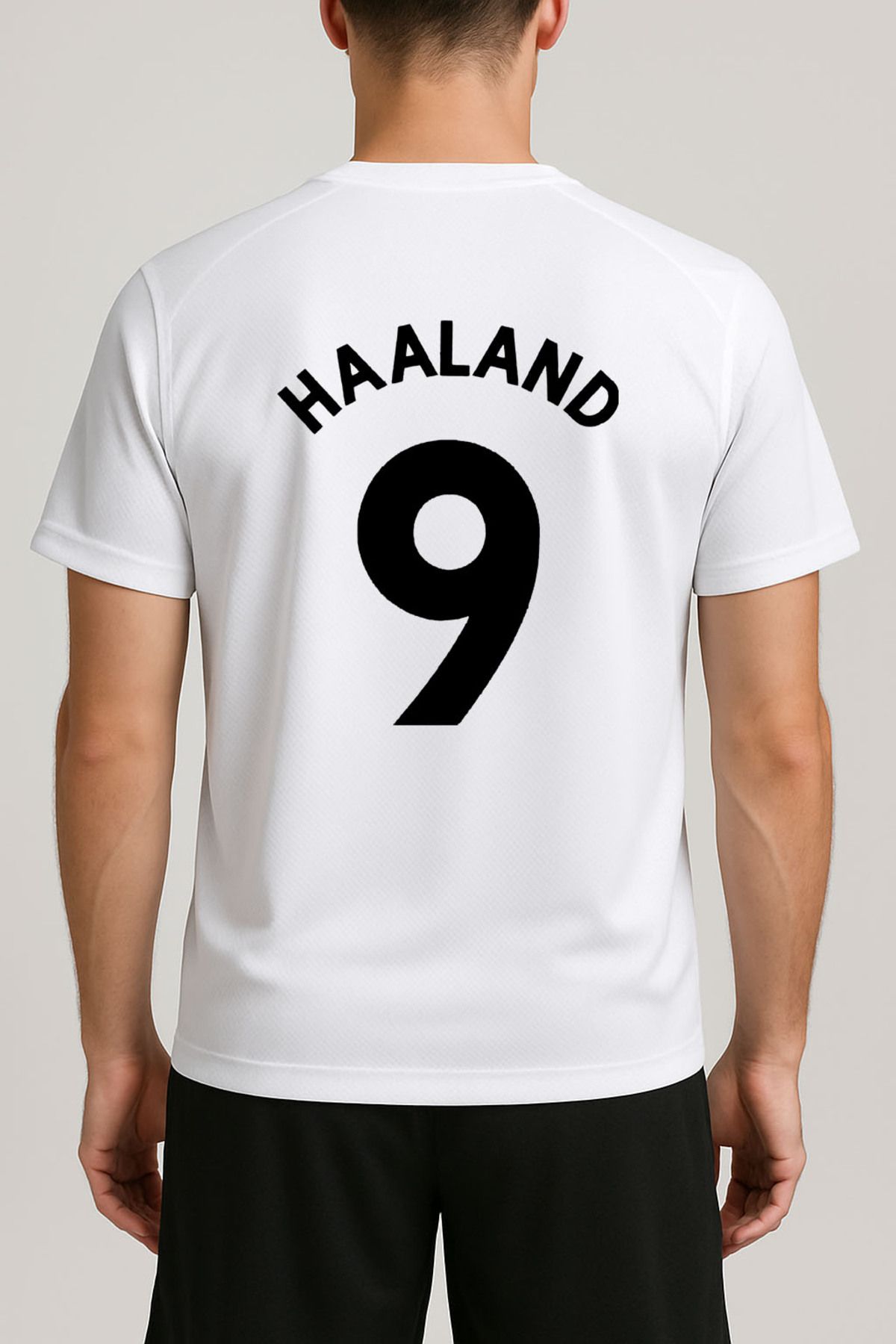 Darkia Futbolcu Erling Haaland Baskılı Forma Kumaş Bisiklet Yaka Yetişkin Tişört T-shirt