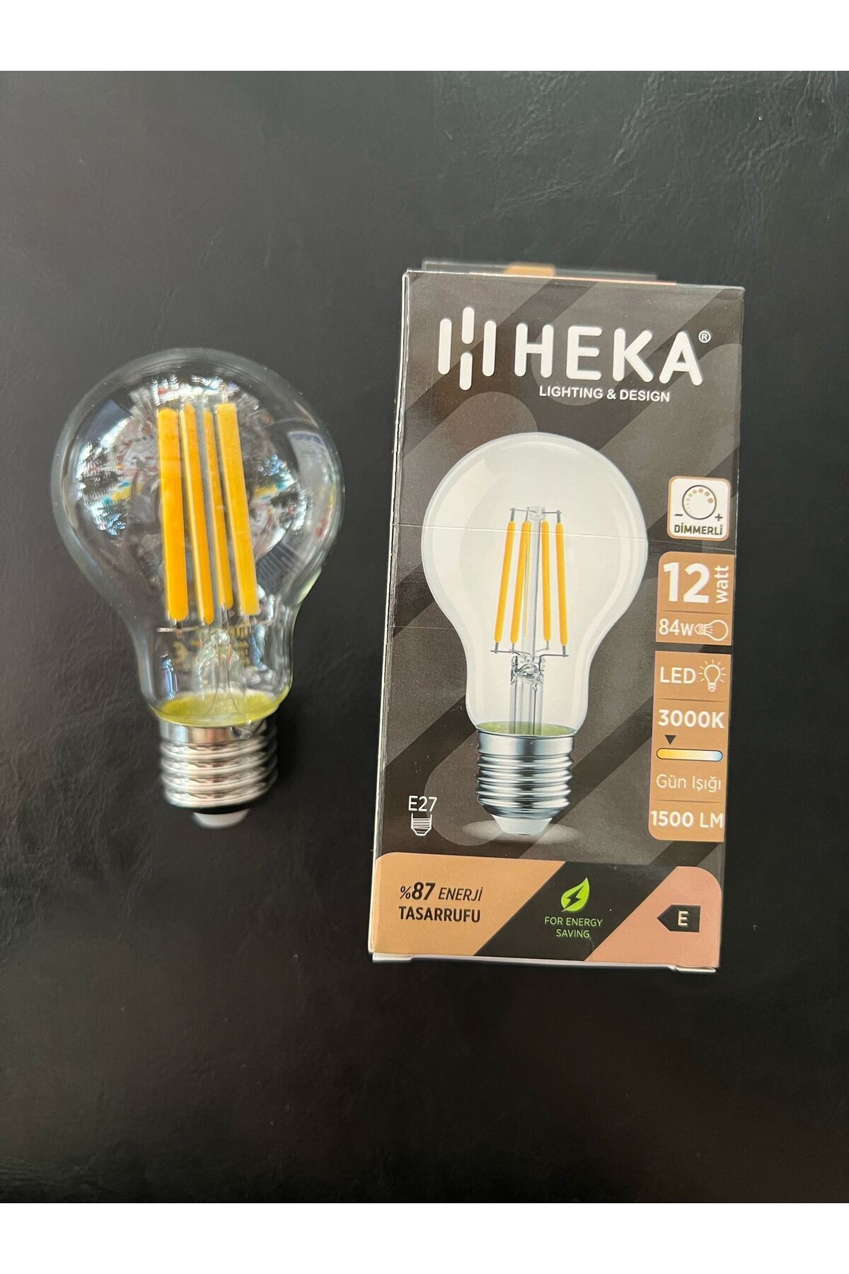 Heka 12 WATT 3000 KELVİN GÜNIŞIĞI DİMMERLİ KULLANIMA UYGUN 1500 LÜMEN YÜKSEK IŞIK E27 LED AMPUL