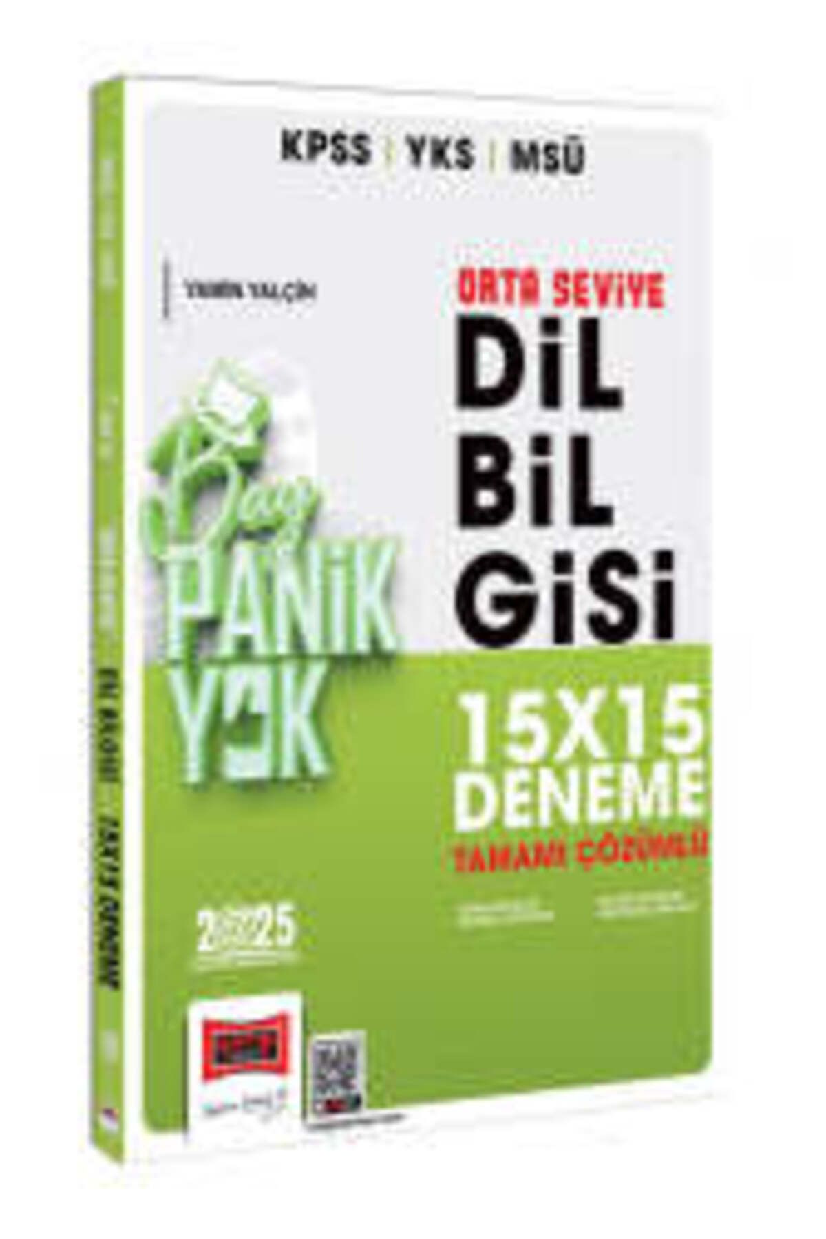Yargı Yayınları Yargı Yayınları 2025 KPSS YKS MSÜ Tamamı Çözümlü Panik Yok Orta Seviye Dil Bilgisi 15x15 Deneme
