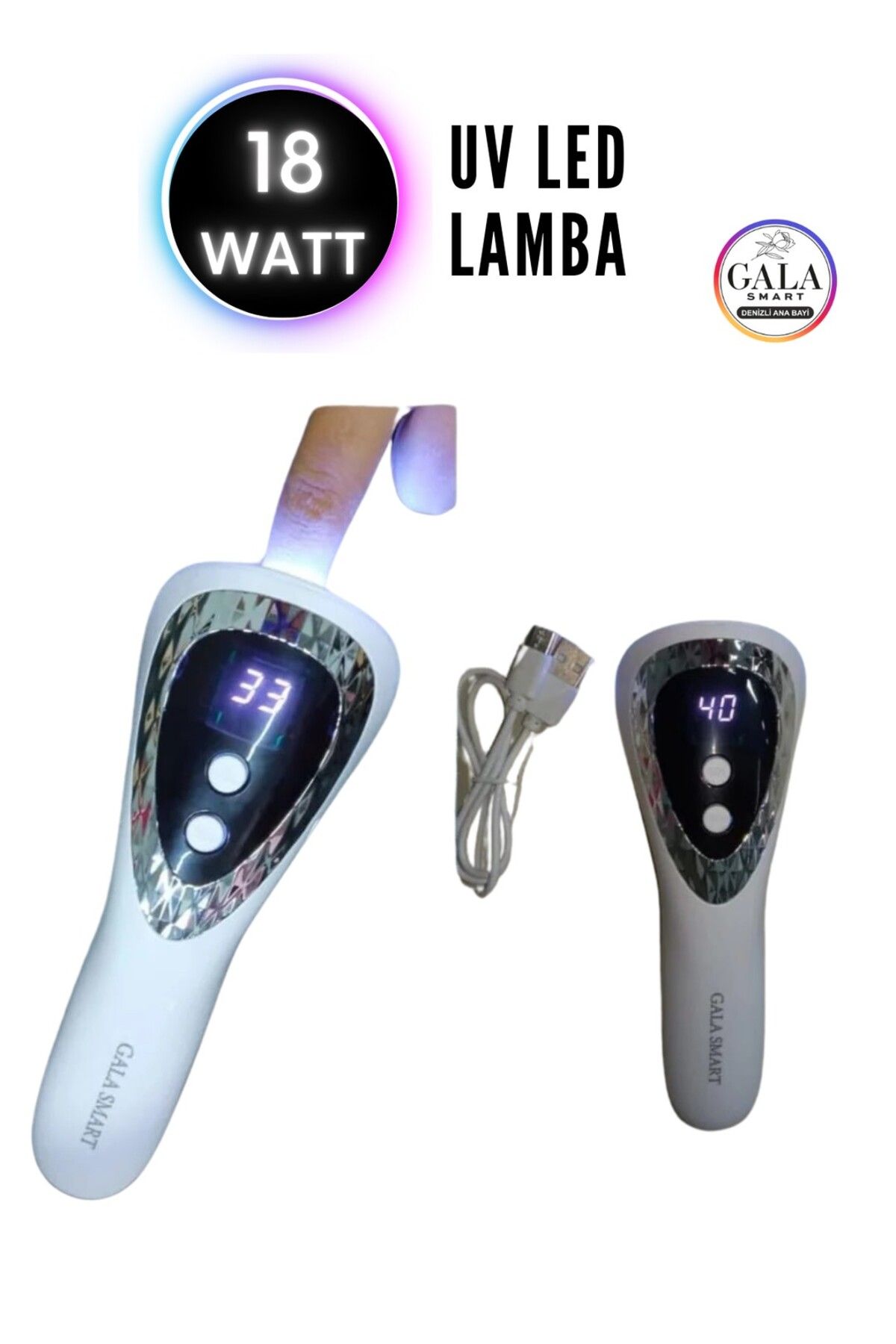 gala smart Protez Tırnak Kalıcı Oje Şarjlı Uv Led Lamba