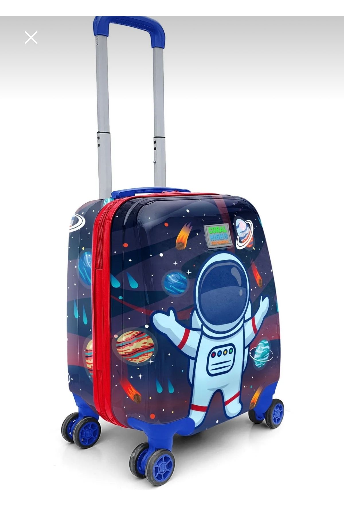 LUX LAZER ÇANTA Kids Mavi Astronot Desenli Çoçuk Valizi