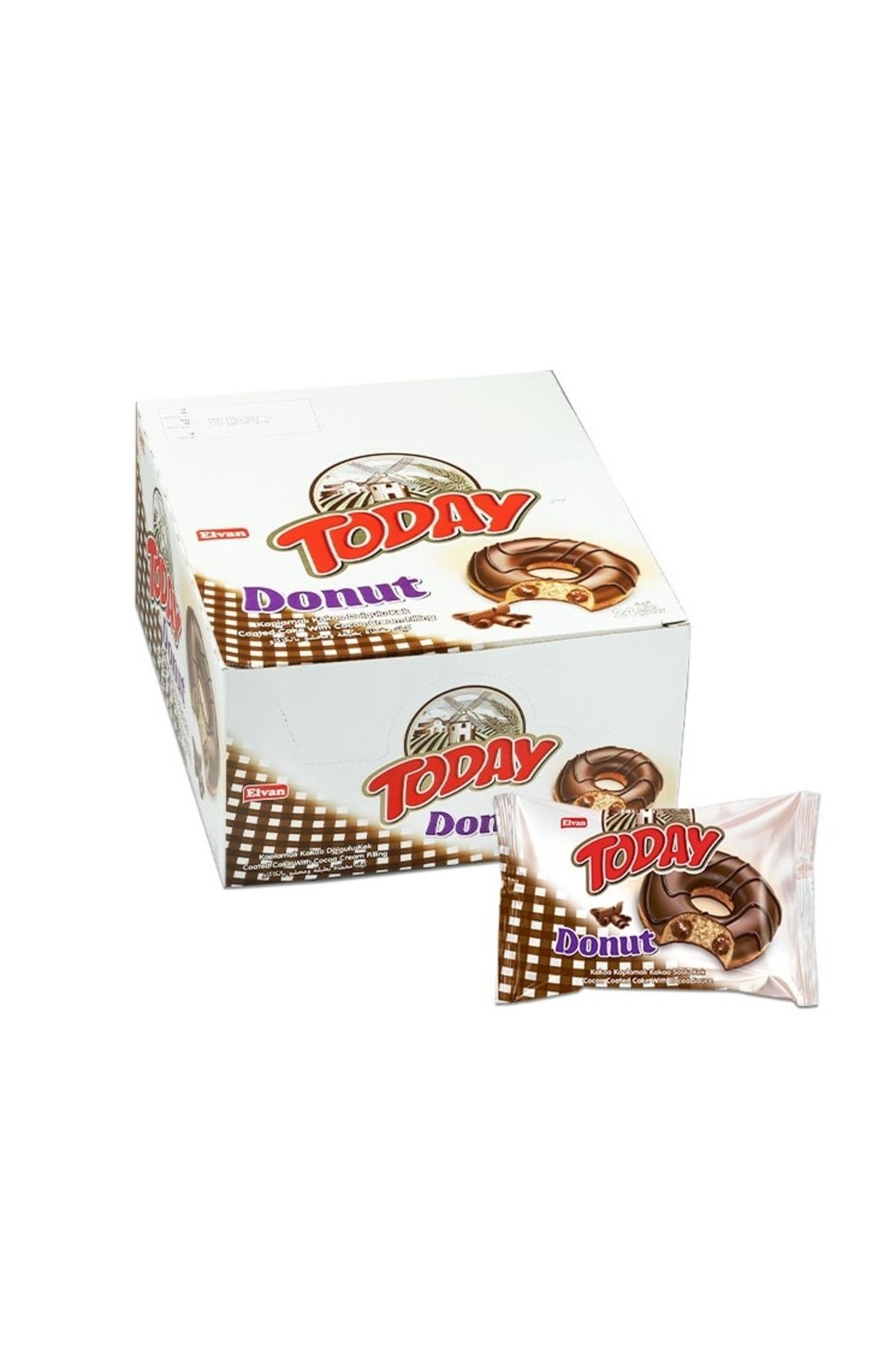 Elvan-Today Donut - 35 Gr. 24 Pieces Cake Cocoa (1 Box) 4