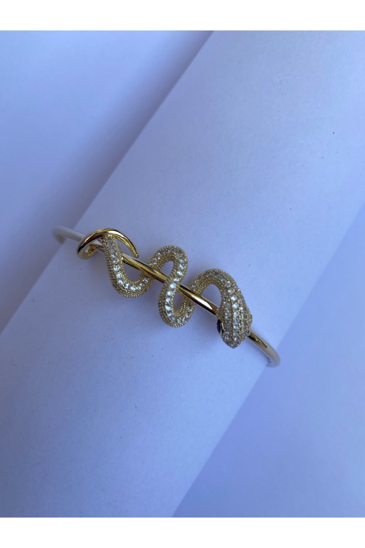 Tasarım Yılan Gold Kelepçe