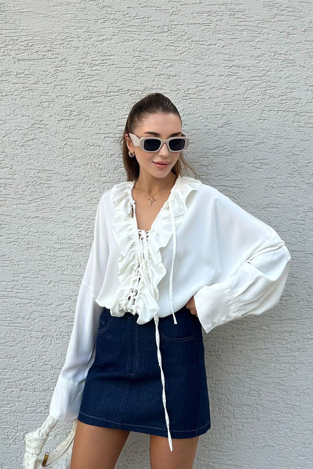 Modamesta Ardea Önü Bağlama Detaylı Bluz