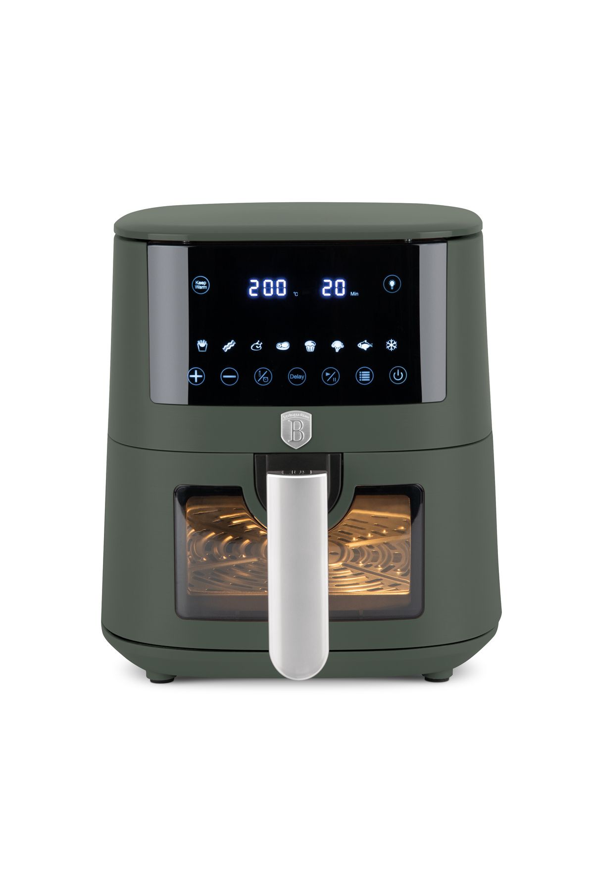Berlinger Haus Friteuză Cu Aer Berlingerhaus - Colecția Verde Mat, 5l, Digitală, Led, 1400w, Verde, Fereastră - One Size