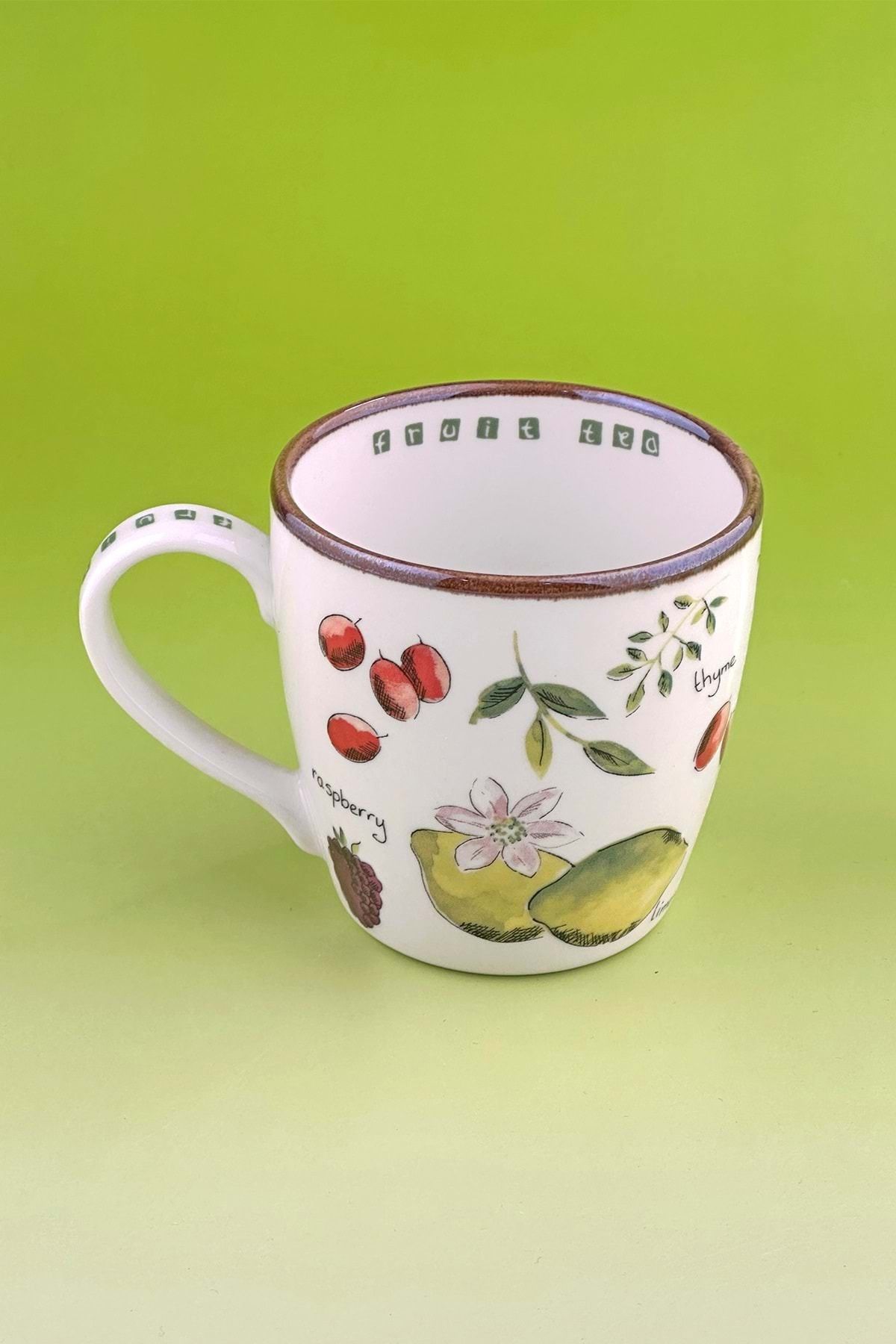 Bursa Porselen Dekor Fruit tea akıtma porselen kupa