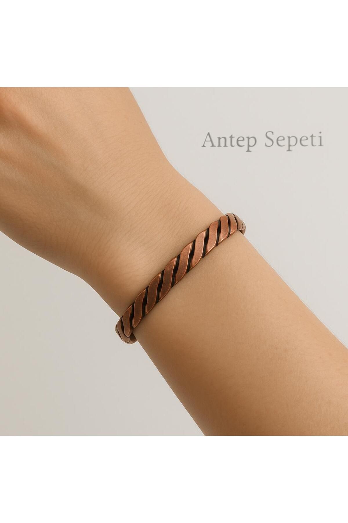 ANTEPSEPETİ BAKIR VİNTAGE BURGU BİLEKLİK