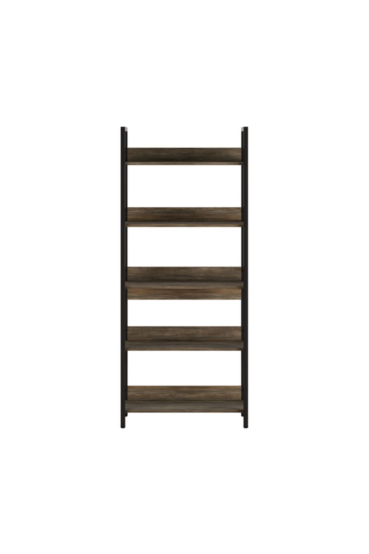 Adore Mobilya Profile 5 Raflı Kitaplık-Retro Ceviz 73x172x35 cm
