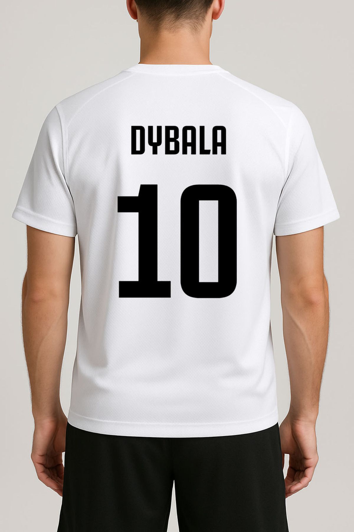 sielta Futbolcu Paulo Dybala Baskılı Forma Kumaş Bisiklet Yaka Yetişkin Tişört T-shirt