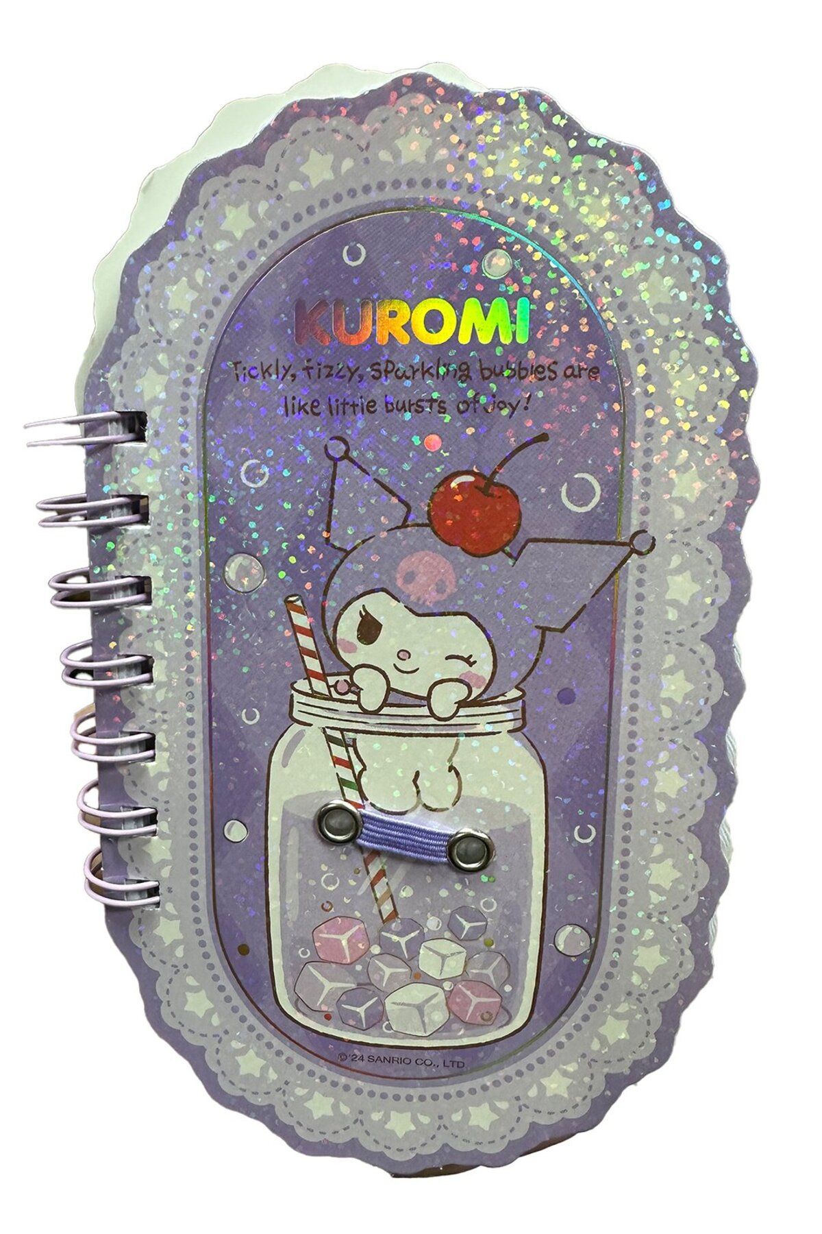 Miniso Sanrio Lisanslı Renkli Yaz Serisi Pipetli Kalem Figürlü Telli Defter - Kuromi