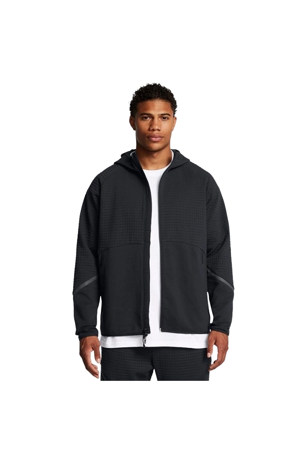 Under Armour Unstoppable Flc Grid Fz Erkek Siyah Günlük Stil Eşofman Üstü 1386543-001
