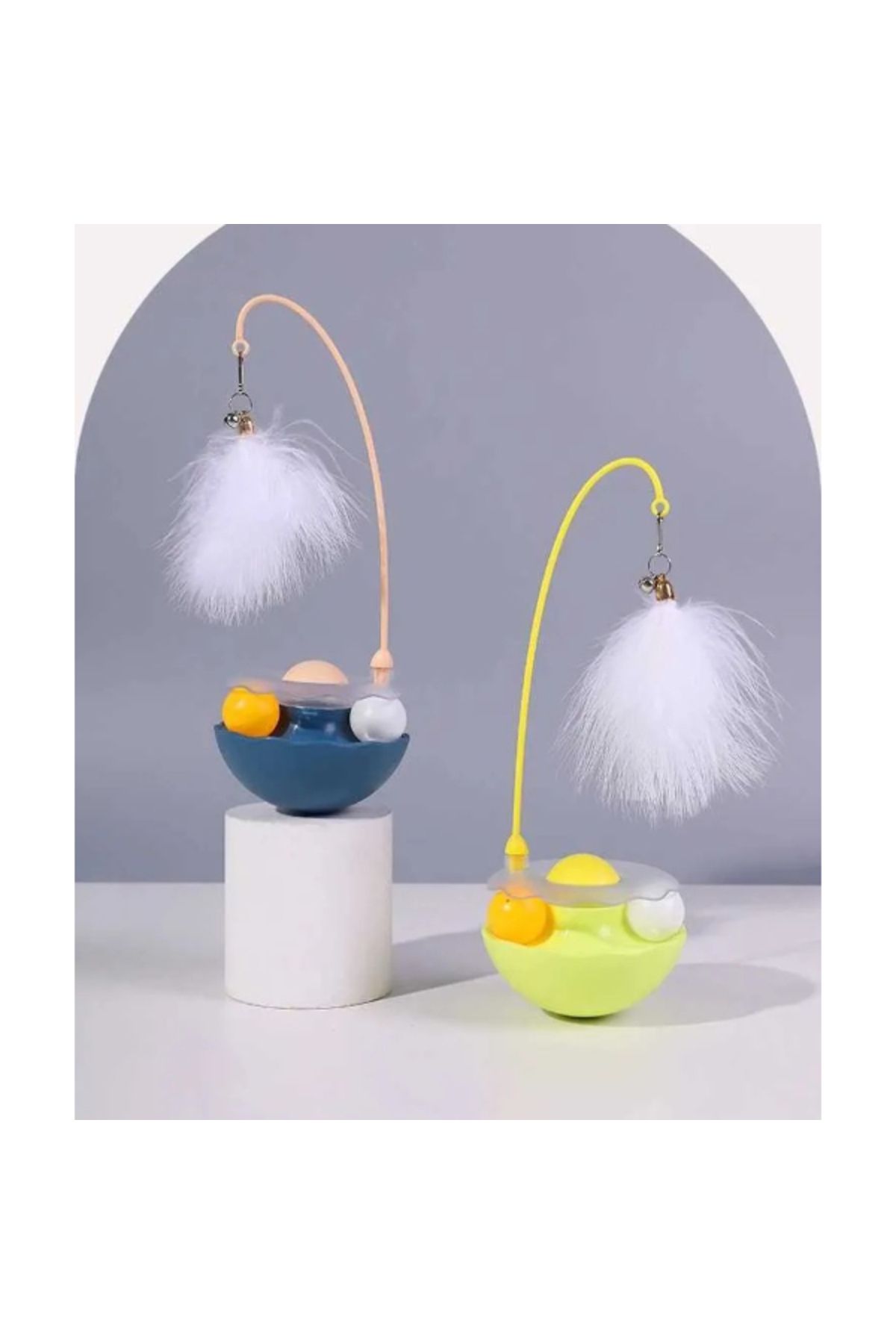 KfksStore Zilli Kedi Otlu Hacıyatmaz Oyuncağı