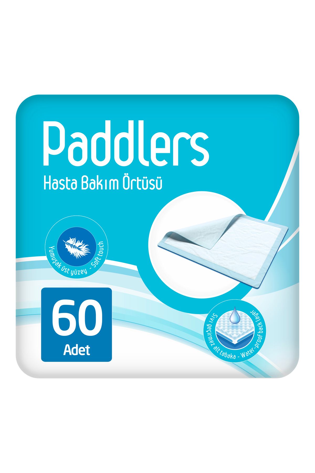 Paddlers 2x30 60 Adet Hasta Bakım Yatak Koruyucu Örtü (60X90 Boyutunda)
