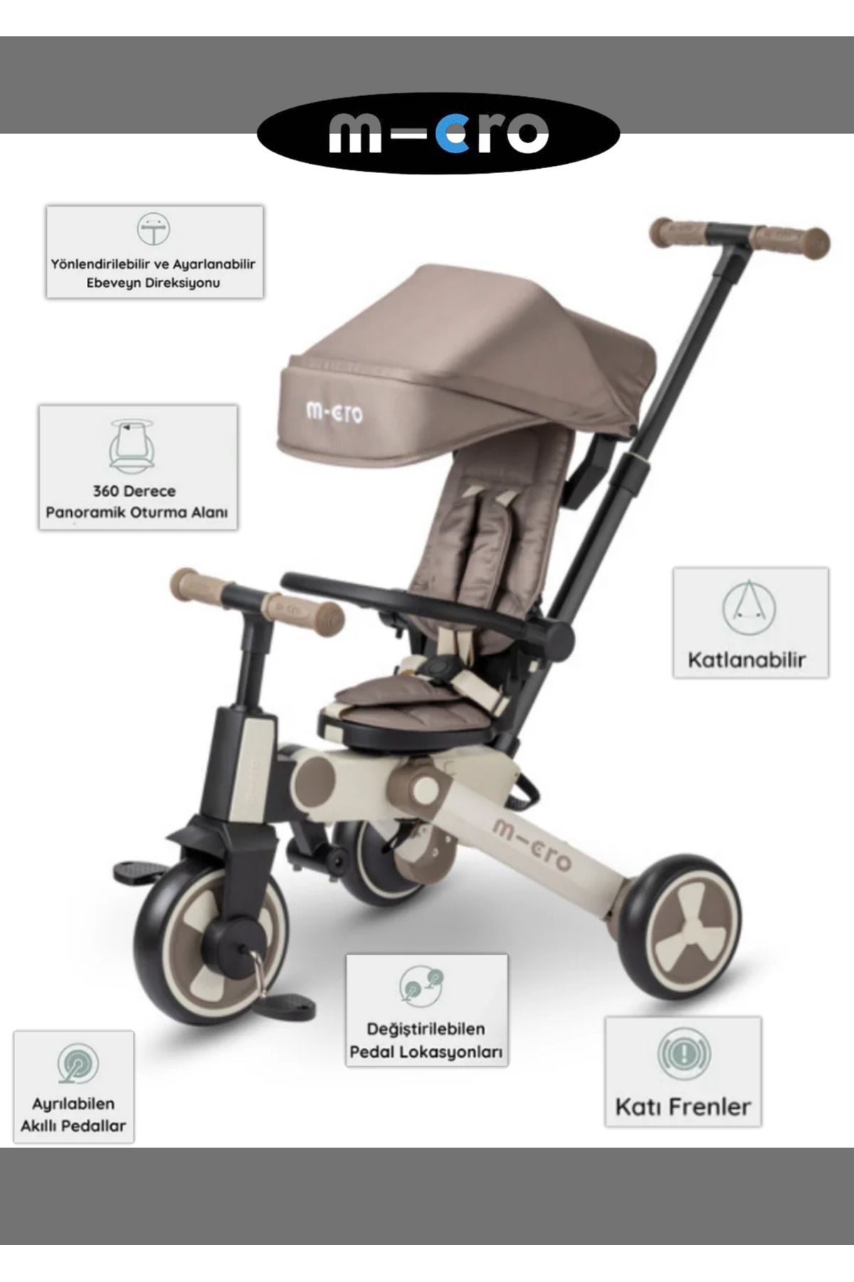 Micro 4in1 Katlanabilir Bisiklet Latte
