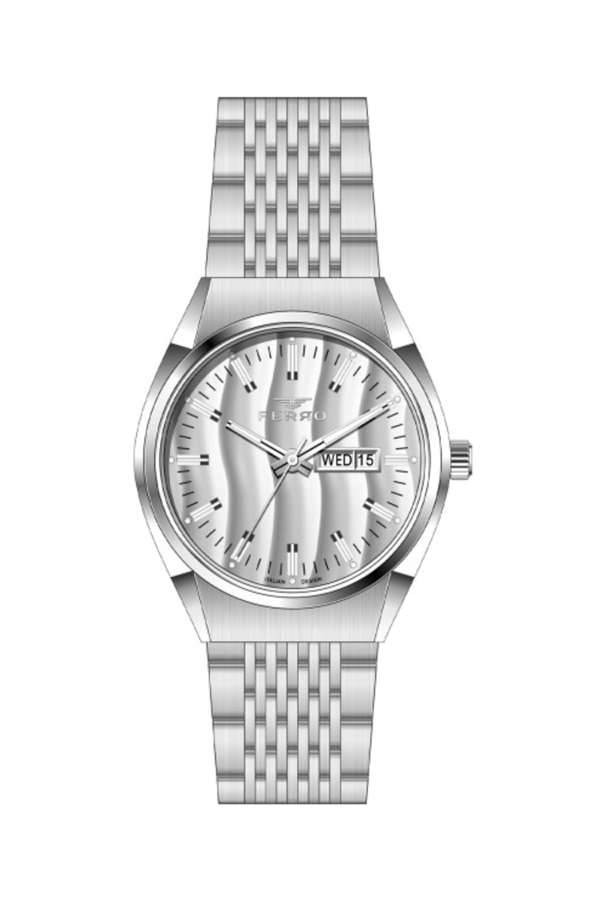 FERRO FM43012A-A Quartz Çelik Gri 40 mm Erkek Kol Saati