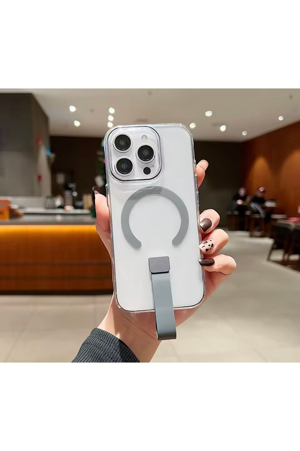 UMD APPLE IPHONE 13 UYUMLU MAGSAFE ÖZELLİKLİ EL TUTAMAÇLI TEKSAS SİLİKON KAPAK