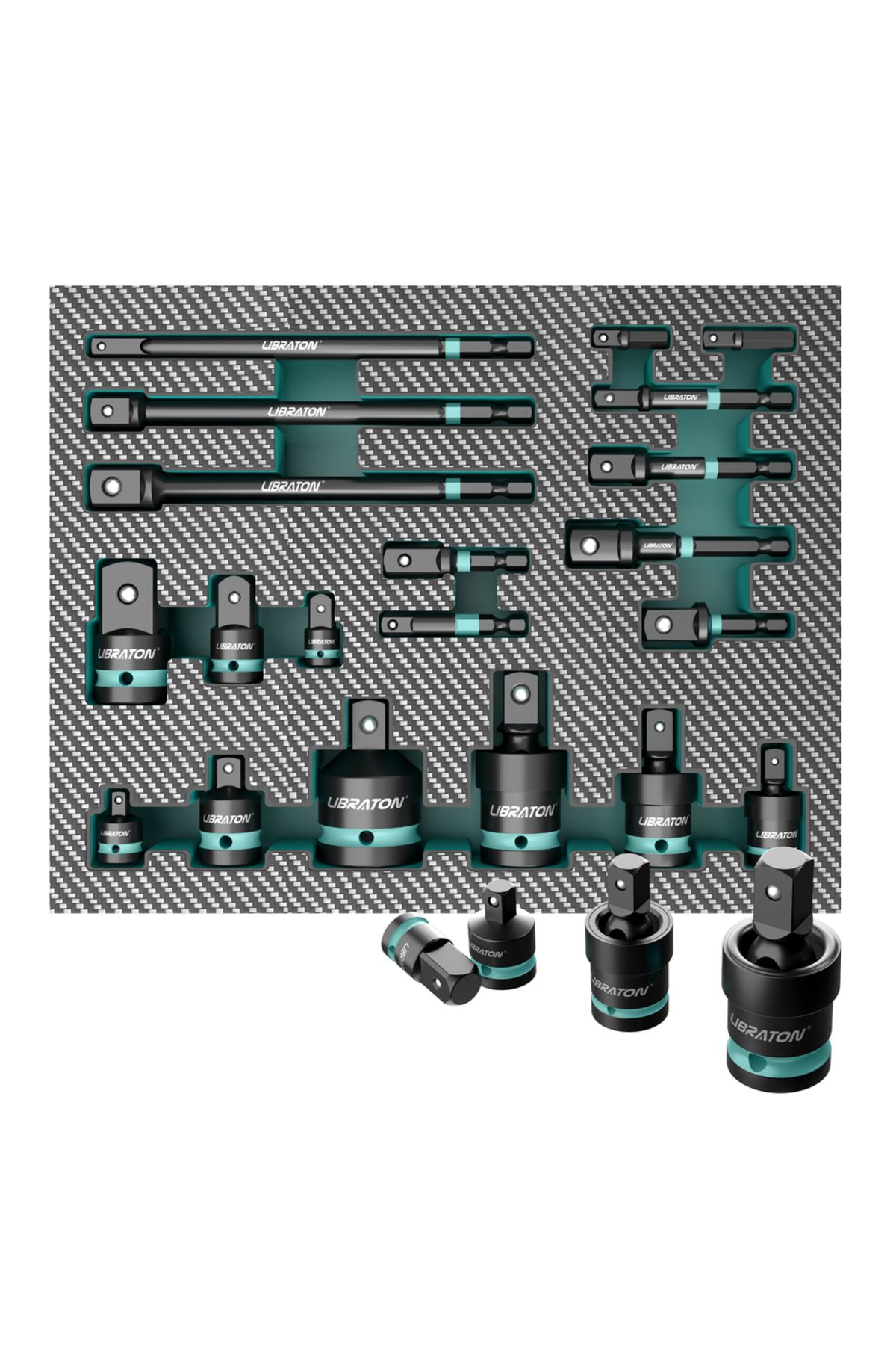 Choice-20 pcs set LIBRATON 1/4" 3/8" 1/2" Impact Socket Adapters and Reducer, Includes Reducers, Universal 1