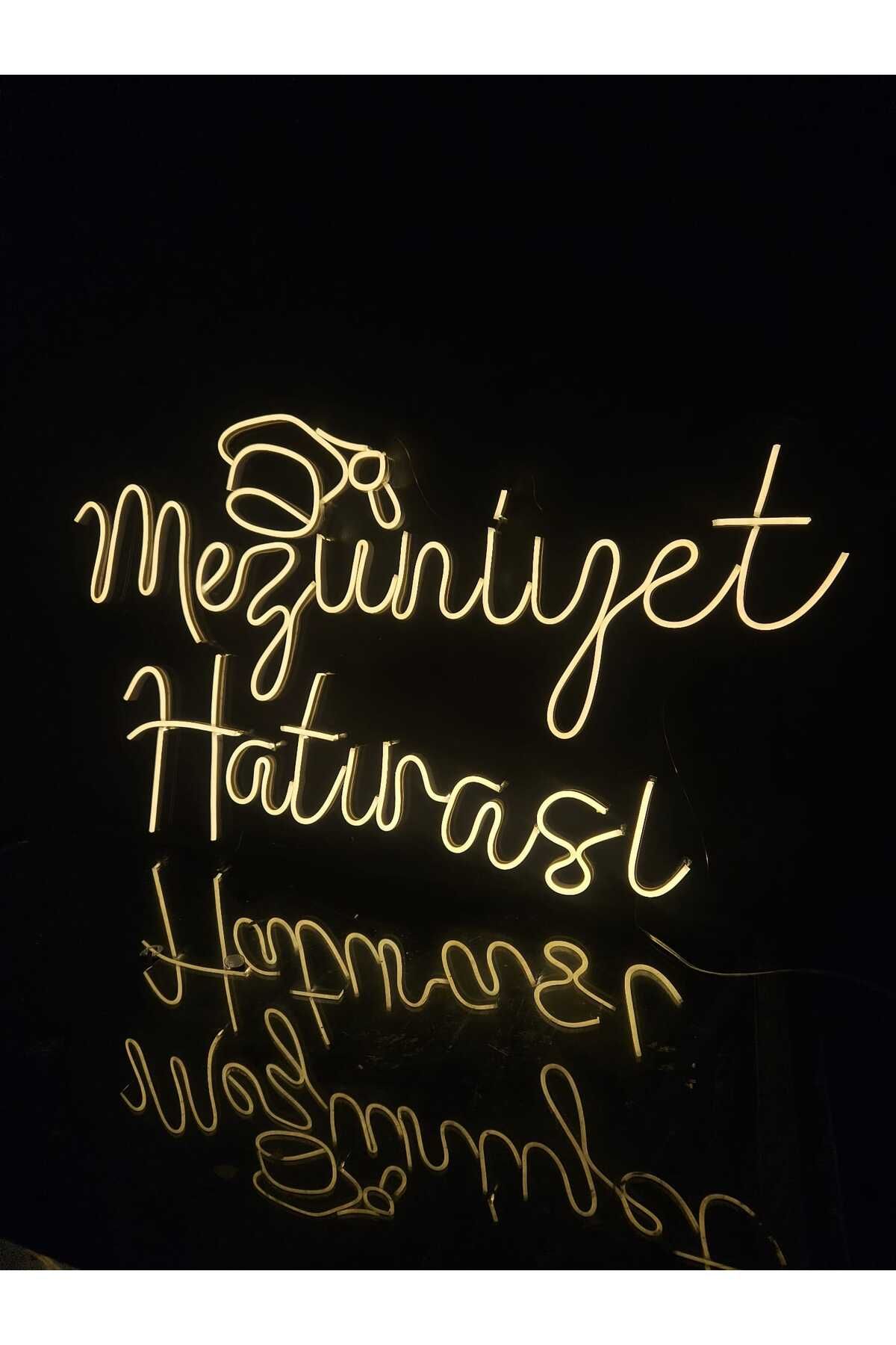 En Güzel Günde Mezuniyet Hatırası Işıklı Neon Led Duvar Dekarasyon 70*40 cm