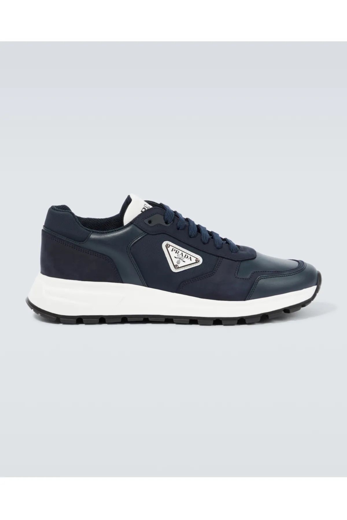 Prada Sport Logo leather-trimmed sneakers