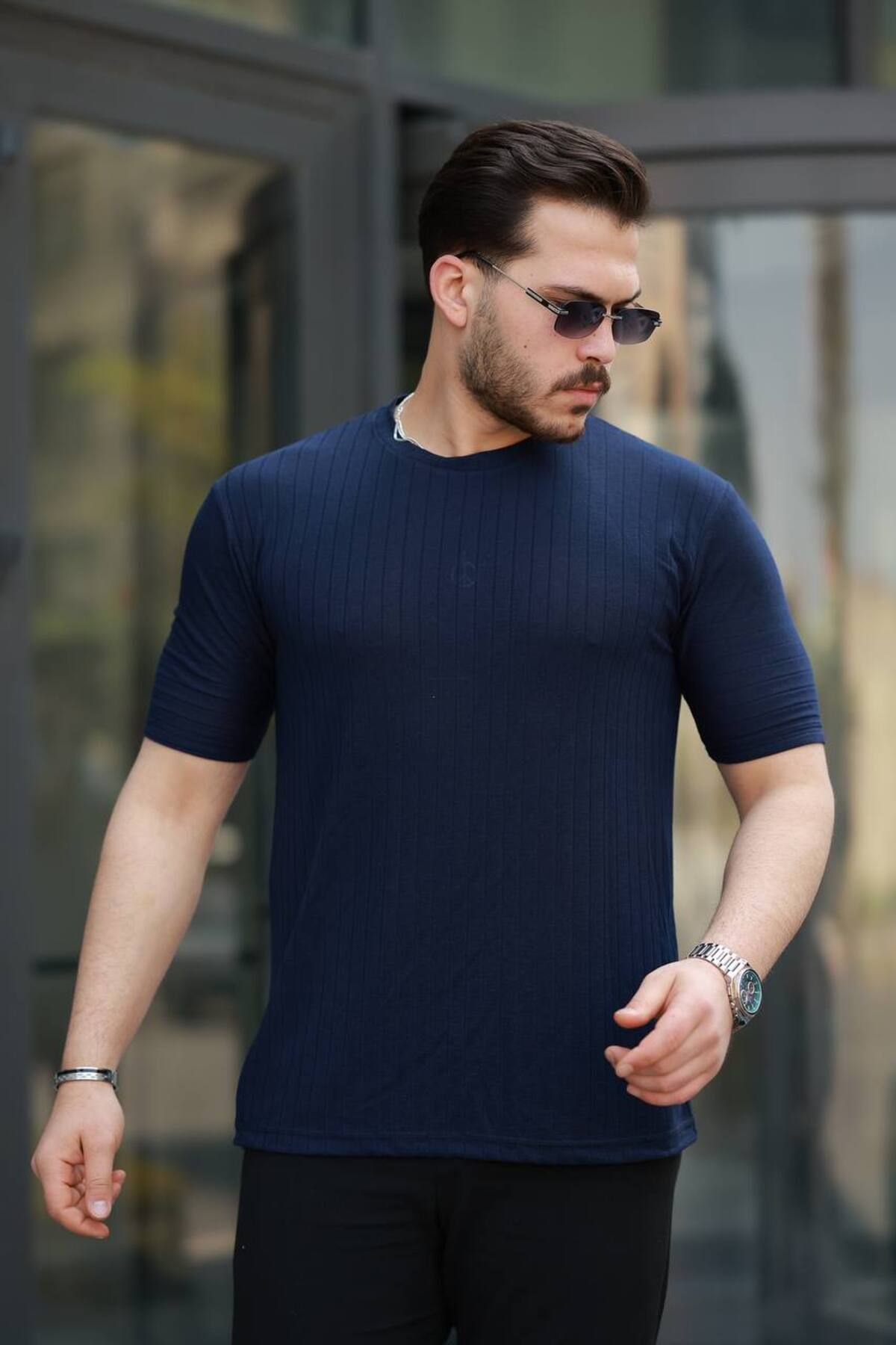 ROBERTO BORNOVA Raporlu Fitilli Bisiklet Yaka Tshirt