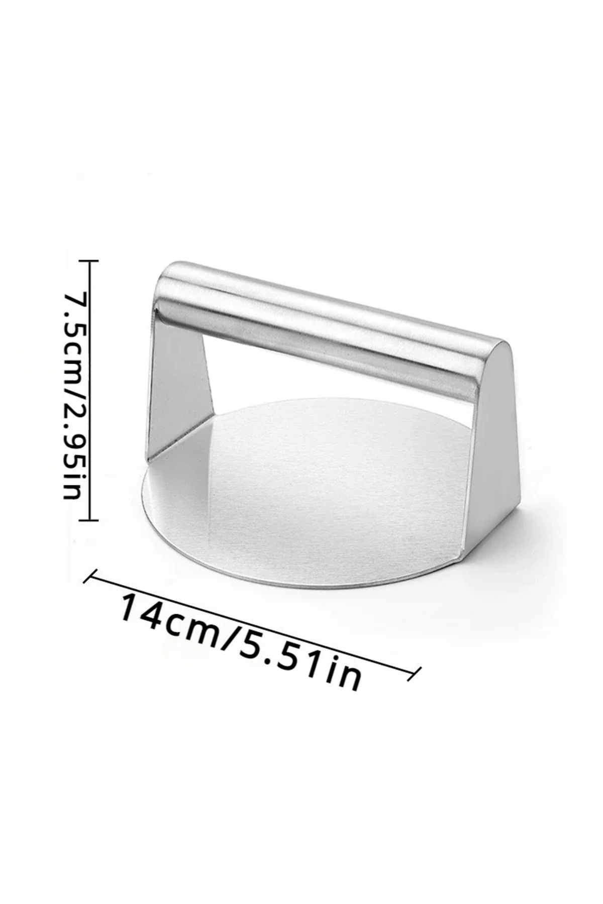 Choice-Hamburger meat press Stainless Steel Smash Burger Press Hamburger Patties Meat Masher Circular Meat 1