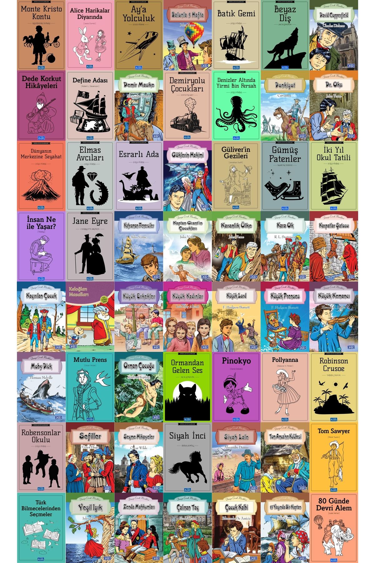 Parıltı Yayınları PARILTI YAYINLARI ilkokul ortaokul dünya klasikleri 56 kitap set