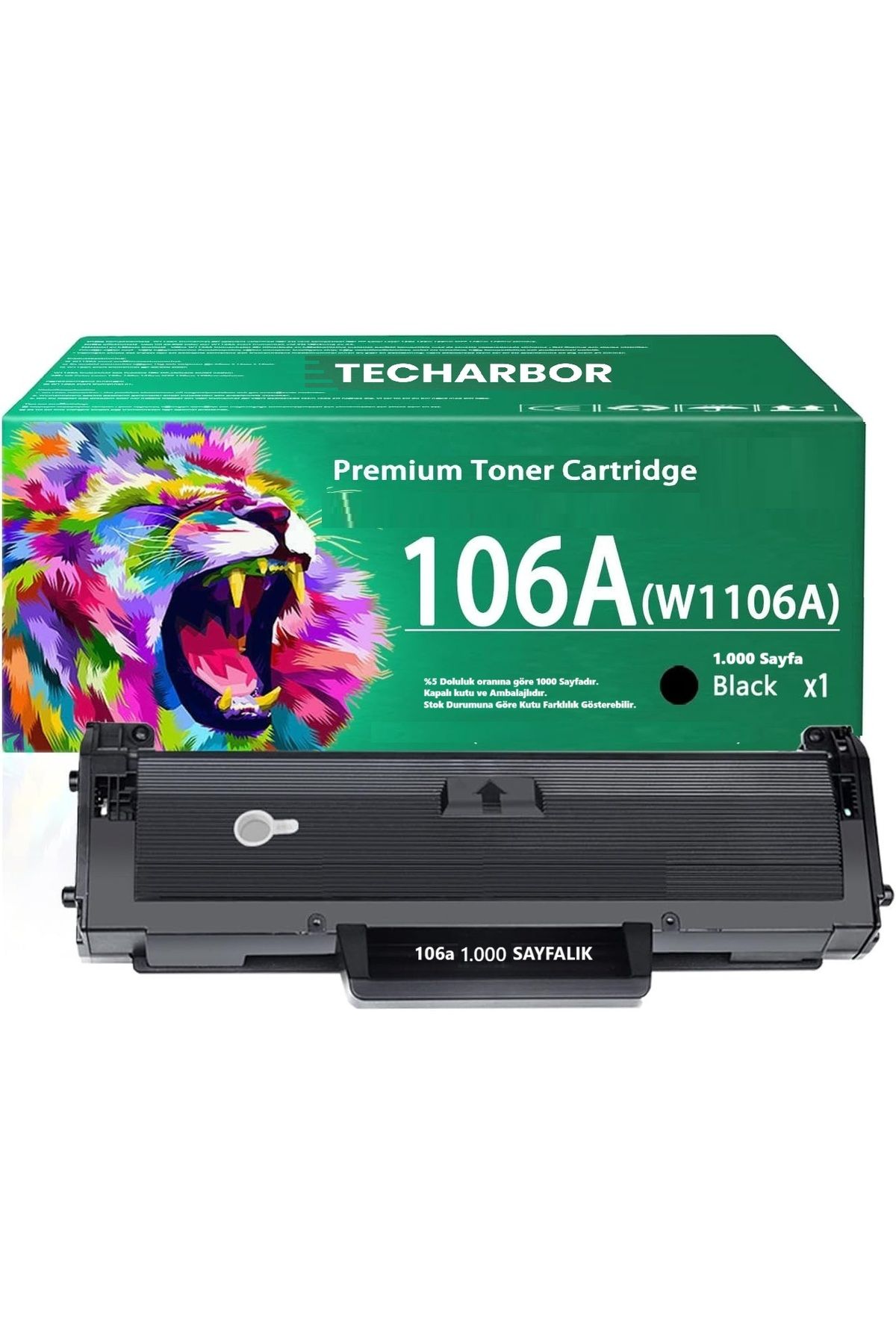TecHarbor HP Laser MFP 138fnw Yazıcı Uyumlu W1106A / 106A 1000 Sayfalık Muadil Toner %100 Uyumlu ve Çipli