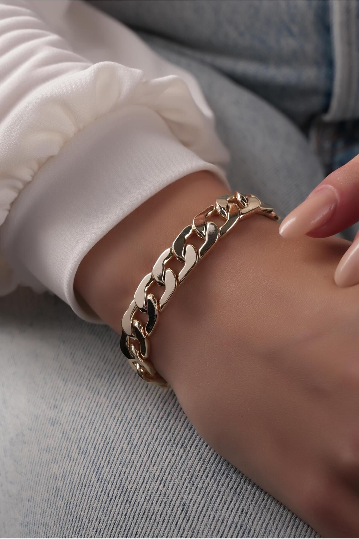 Çlk Accessories Premium Kalın Klasik Zincir Bileklik 782200