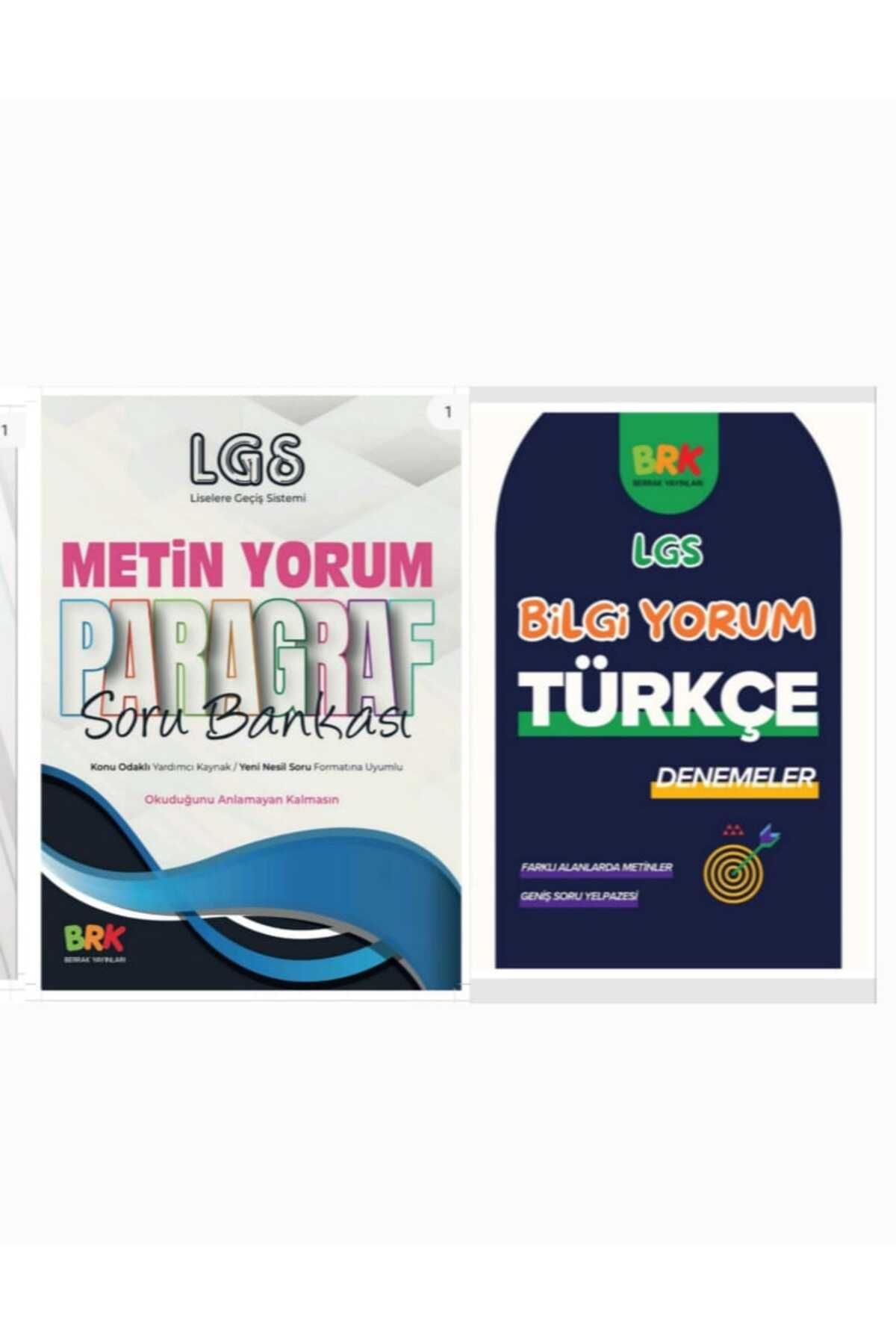 BRK BERRAK YAYINLARI LGS PARAGRAF SORU BANKASI + LGS TÜRKÇE DENEMELER