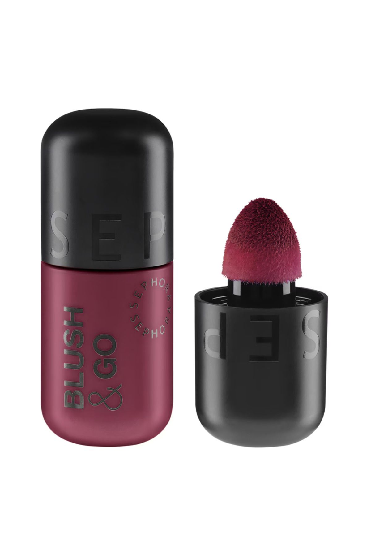 SEPHORA Blush & Go Mat Bitişli Likit Allık Ultra ince sıvı doku yoğun Pigmentasyon'u sünger aAplikatörü 7 ml