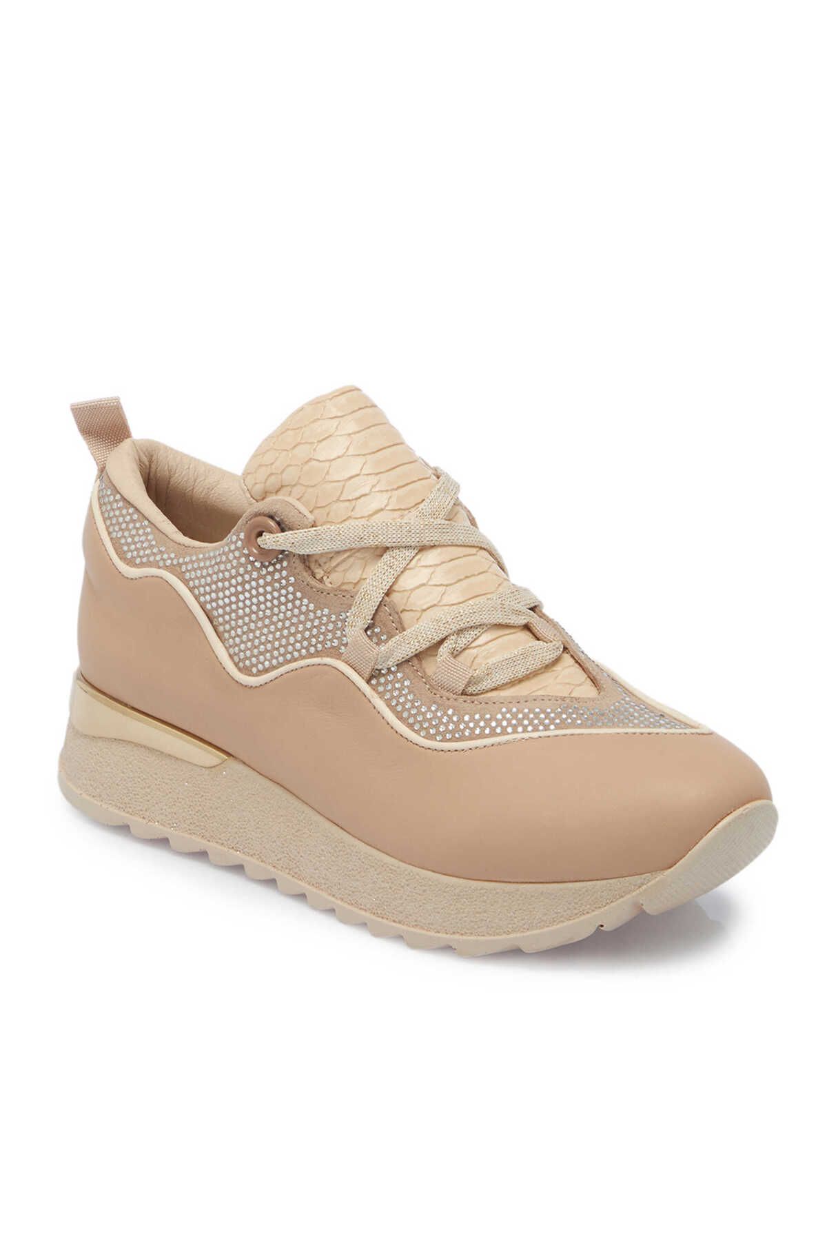Tergan Bej Hakiki Deri Kadın Sneaker - K24I1AY67195-A25