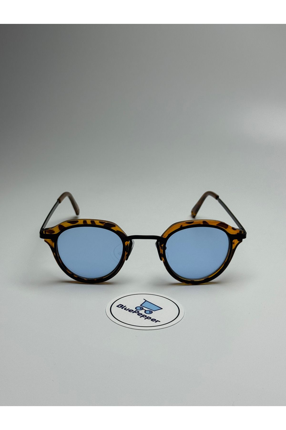 BluePepper Some Leopar Güneş Gözlüğü Mavi Cam Renkli