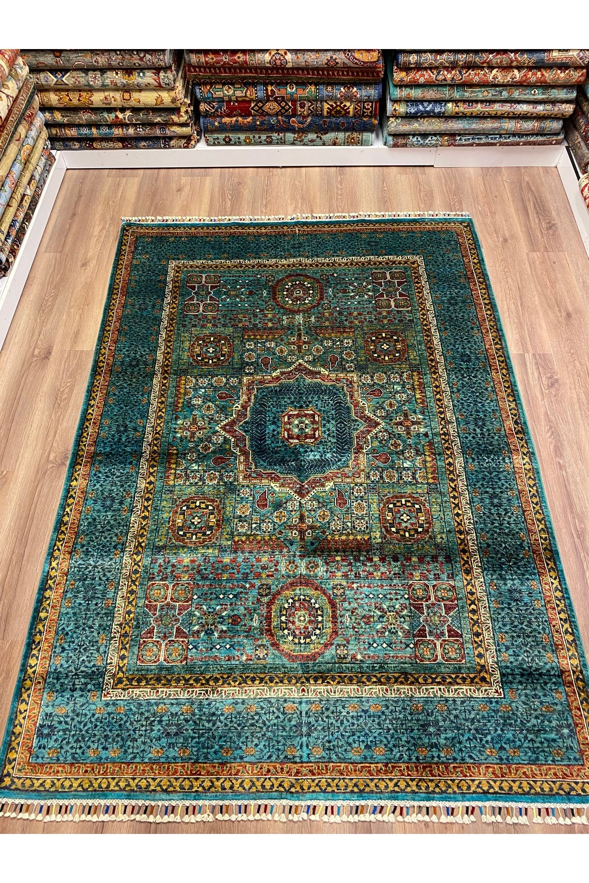 fethiyehalıkilim El Dokuma Afgan Memlük Halısı –%100 Yün %100 El Dokuma Naturel Dekoratif Halı El İşi Özgün Tasarım