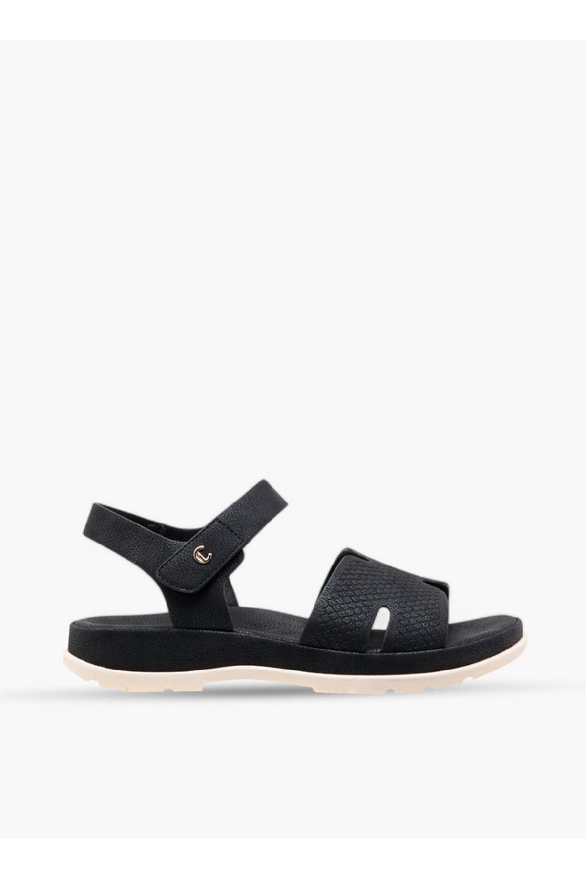 Le Confort-Textured Comfort Sandals with Hook and Loop Closure 3