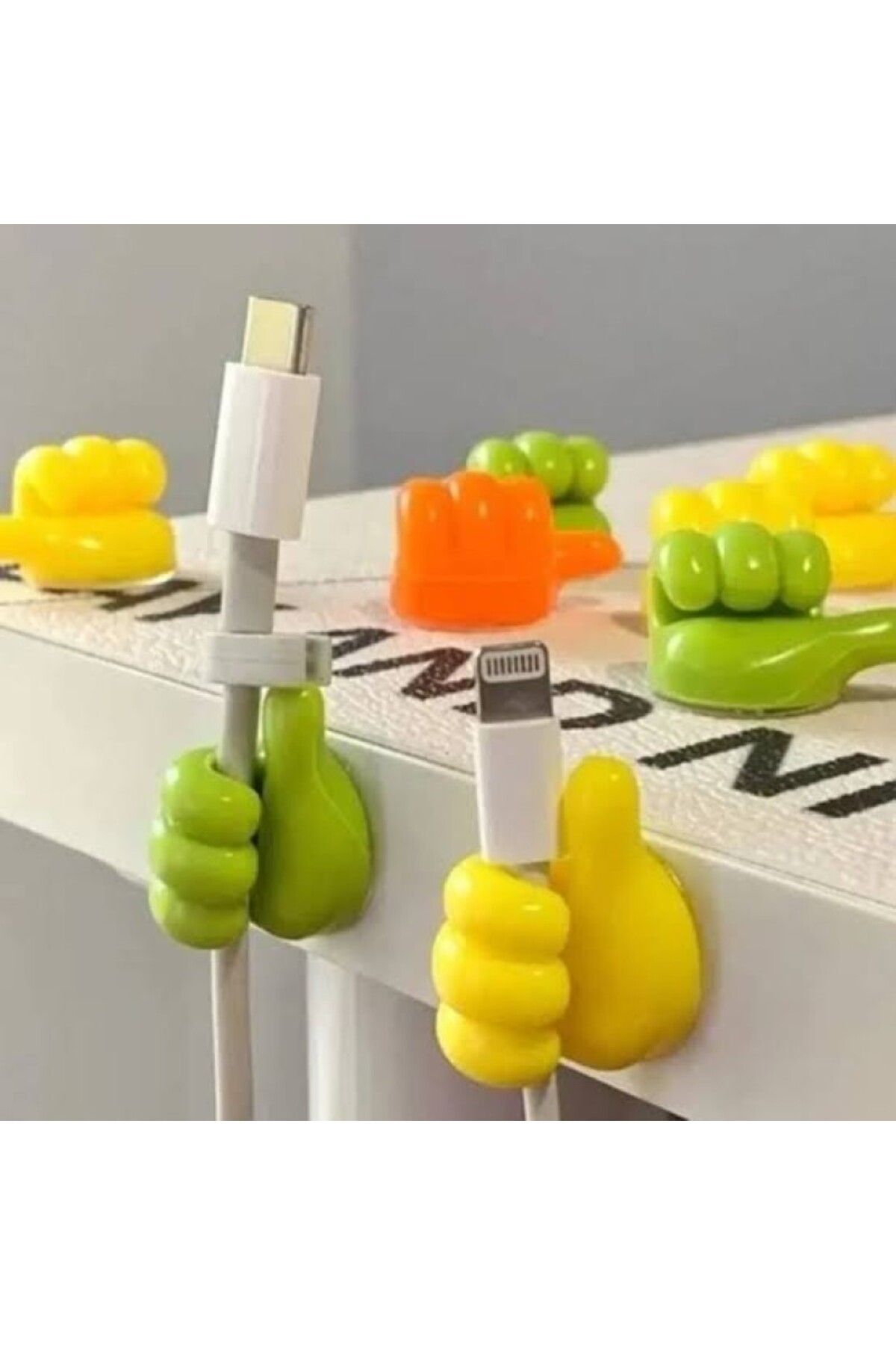 KfksStore El Şeklinde Kablo Tutucu 10 Adet