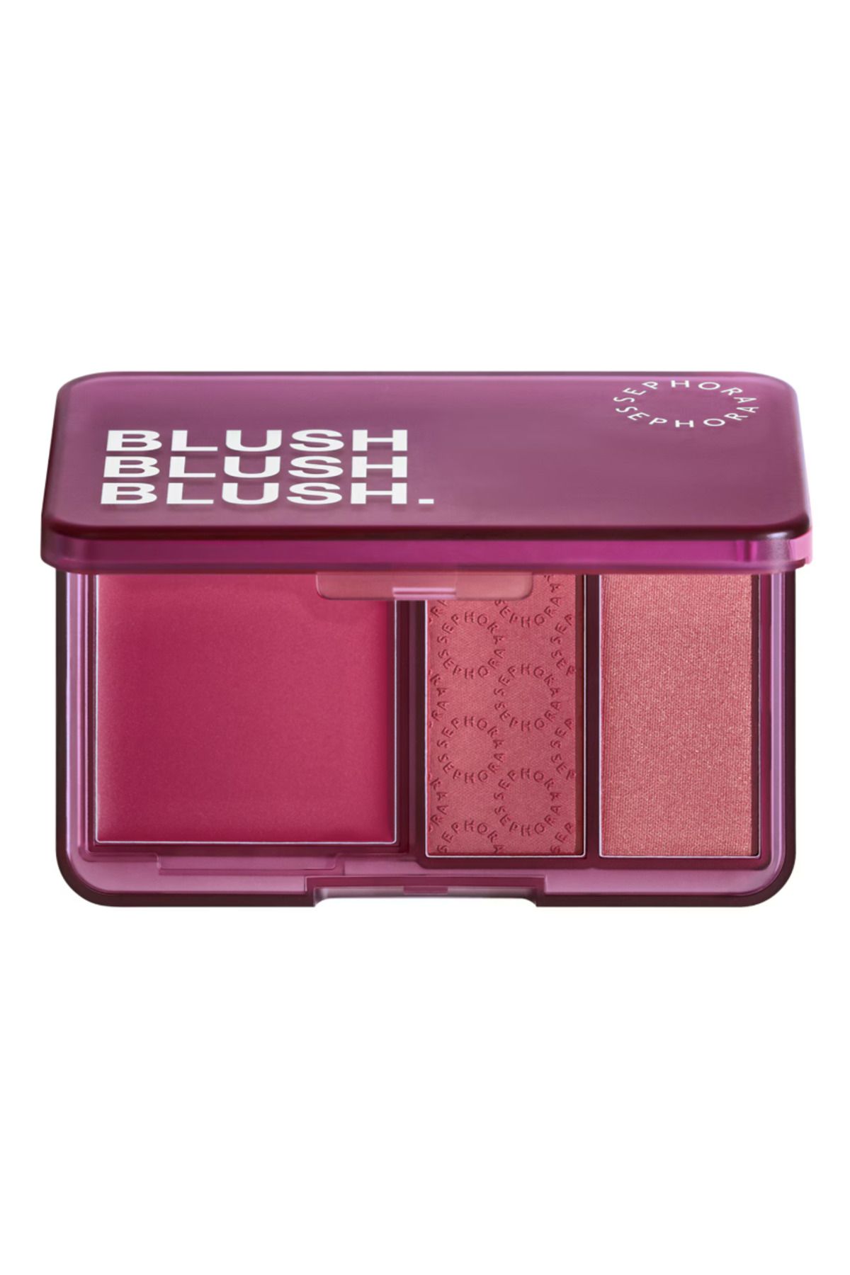 SEPHORA Palette Blush Blush Blush - Üçlü Allık Paleti Aydınlık bir ışıltıya sahip krem allık (10 g)